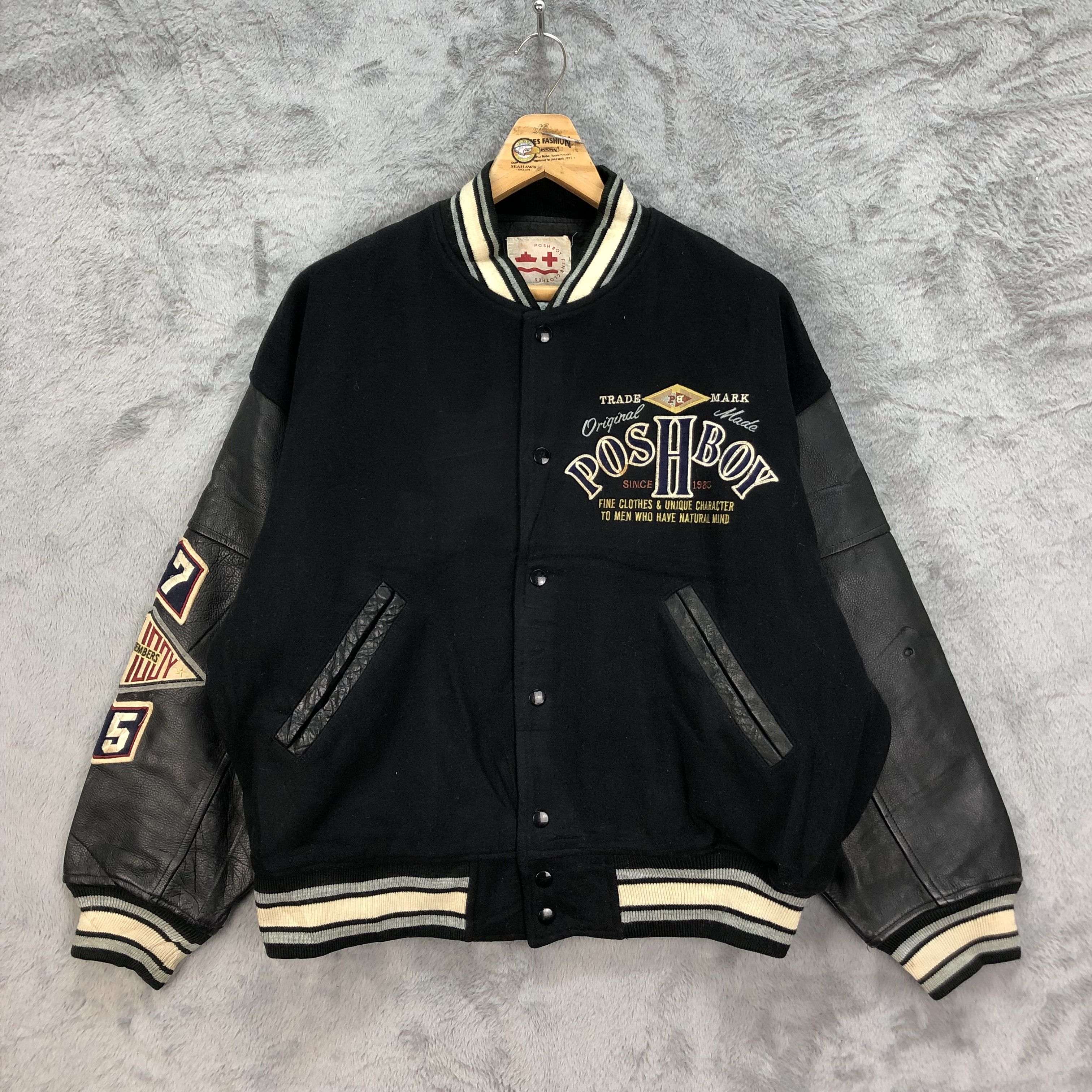 Vintage RARE🔥 POSH BOY by TAKAHIRO OKAWA VARSITY JACKET #4919-36 Size US XXL / EU 58 / 5 - 3 Thumbnail