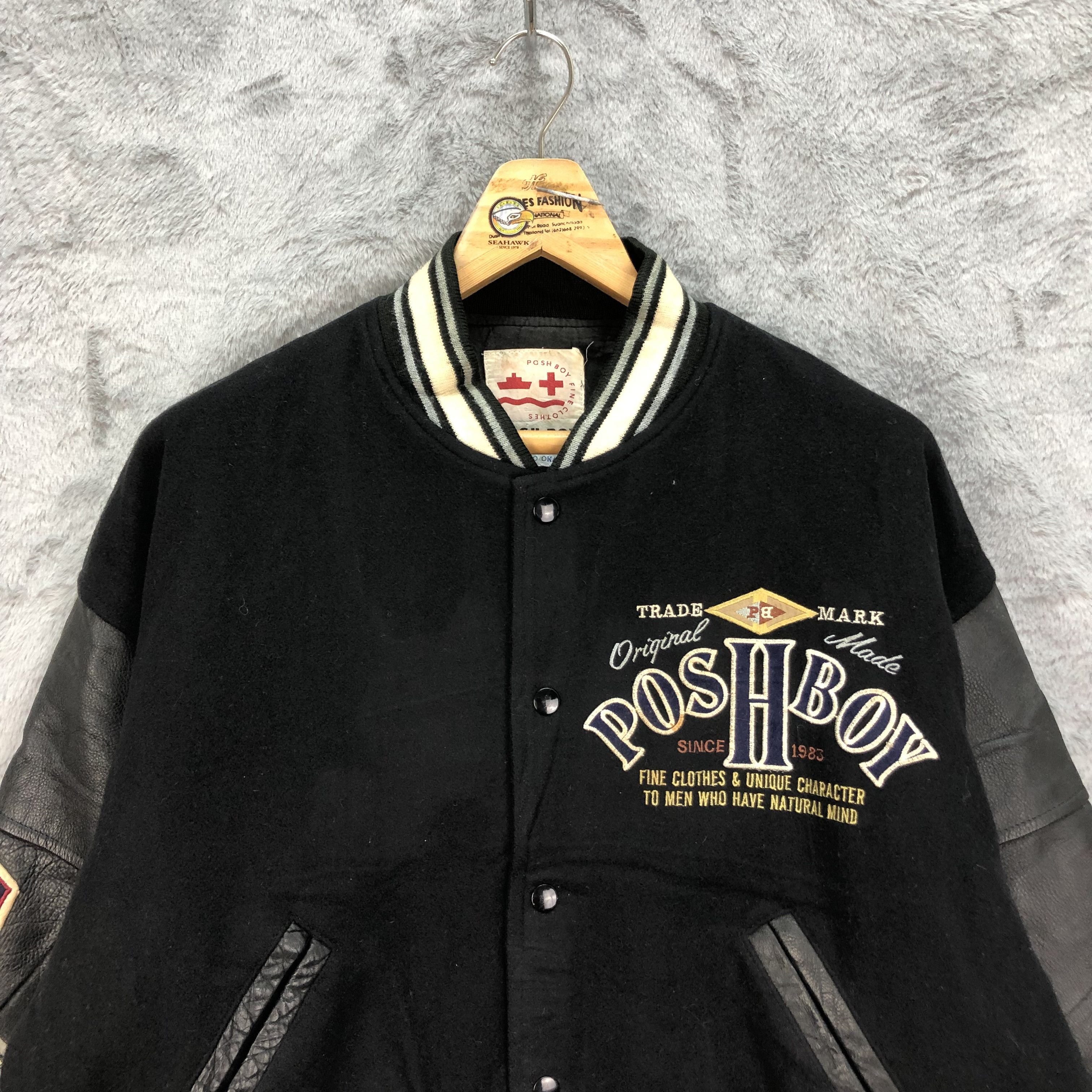 Vintage RARE🔥 POSH BOY by TAKAHIRO OKAWA VARSITY JACKET #4919-36 Size US XXL / EU 58 / 5 - 4 Thumbnail