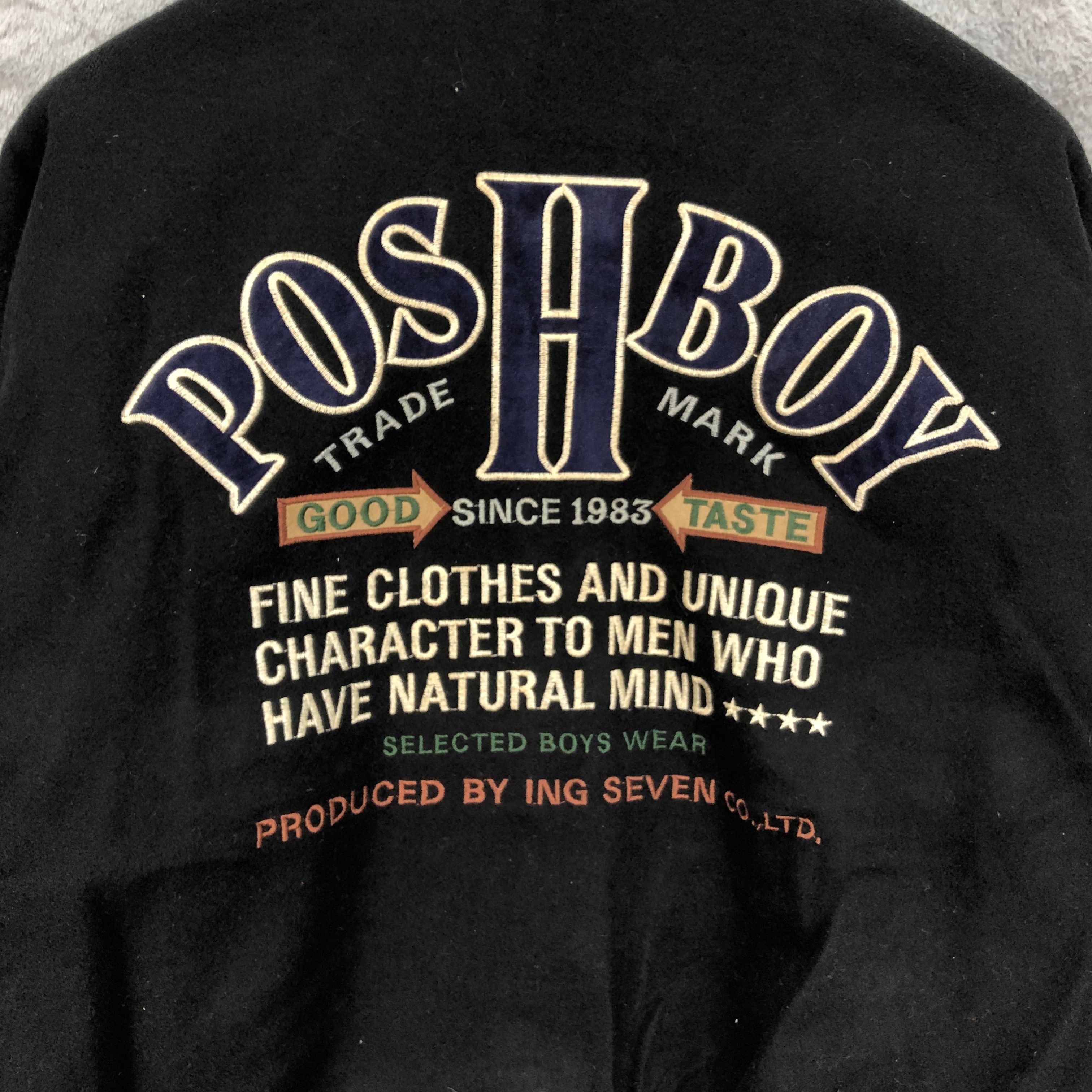 Vintage RARE🔥 POSH BOY by TAKAHIRO OKAWA VARSITY JACKET #4919-36 Size US XXL / EU 58 / 5 - 2 Thumbnail