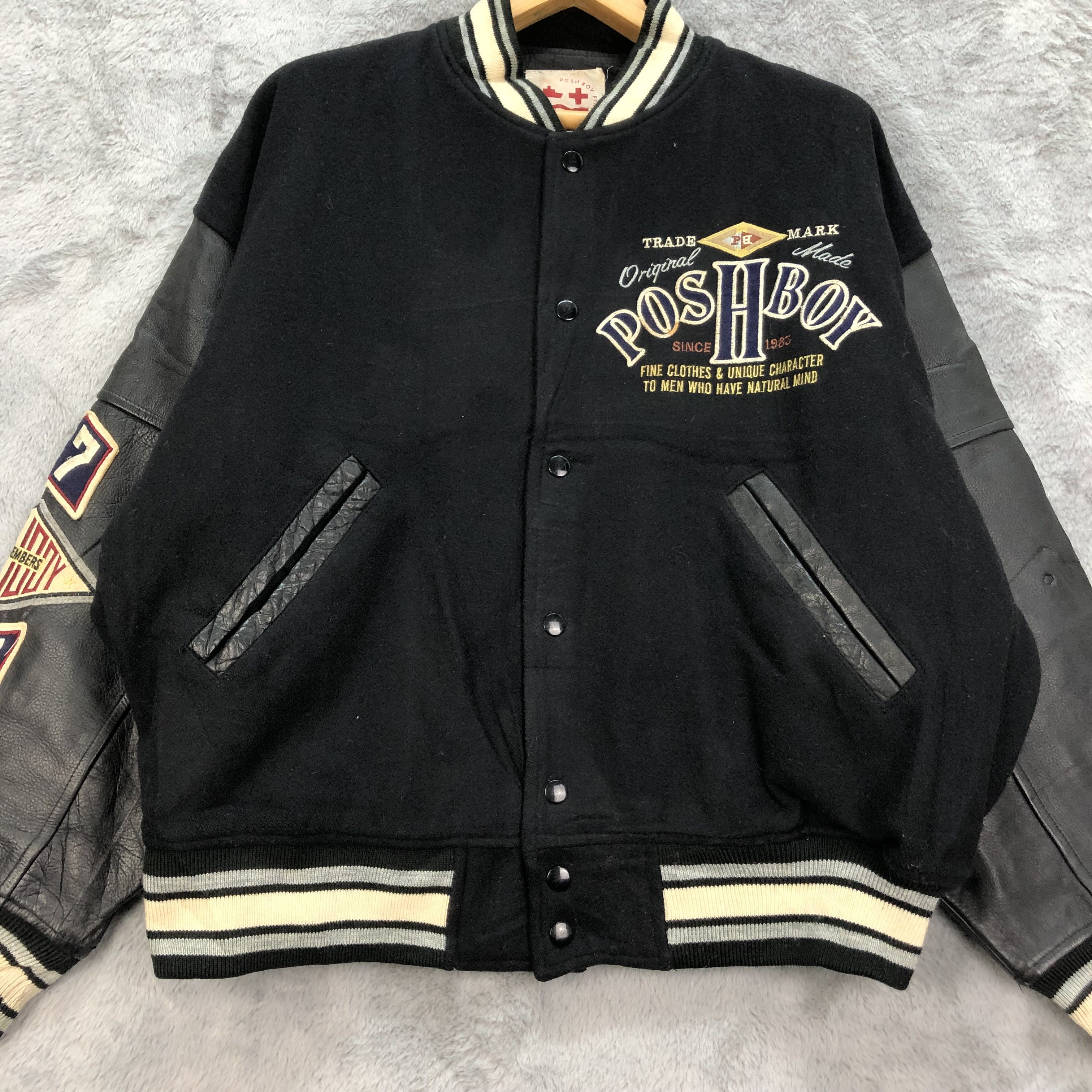 Vintage RARE🔥 POSH BOY by TAKAHIRO OKAWA VARSITY JACKET #4919-36 Size US XXL / EU 58 / 5 - 6 Thumbnail