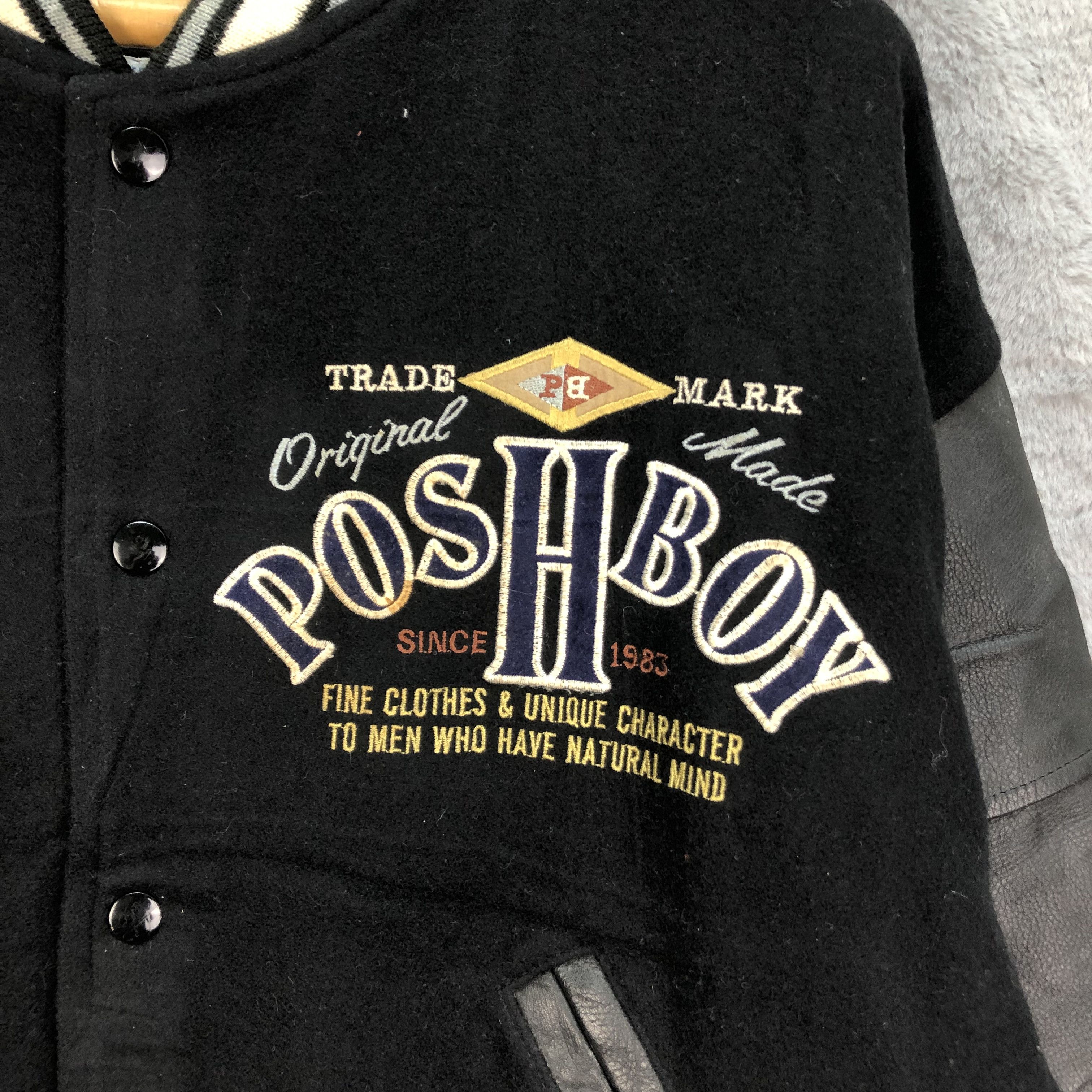 Vintage RARE🔥 POSH BOY by TAKAHIRO OKAWA VARSITY JACKET #4919-36 Size US XXL / EU 58 / 5 - 5 Thumbnail