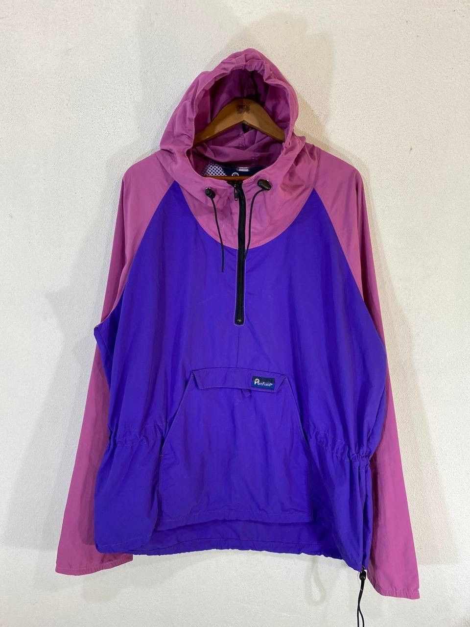 image of If Six Was Nine x Made In USA Vintage Penfield Anorak Half Zipper Jacket Two Colour in Blue (Size 2
