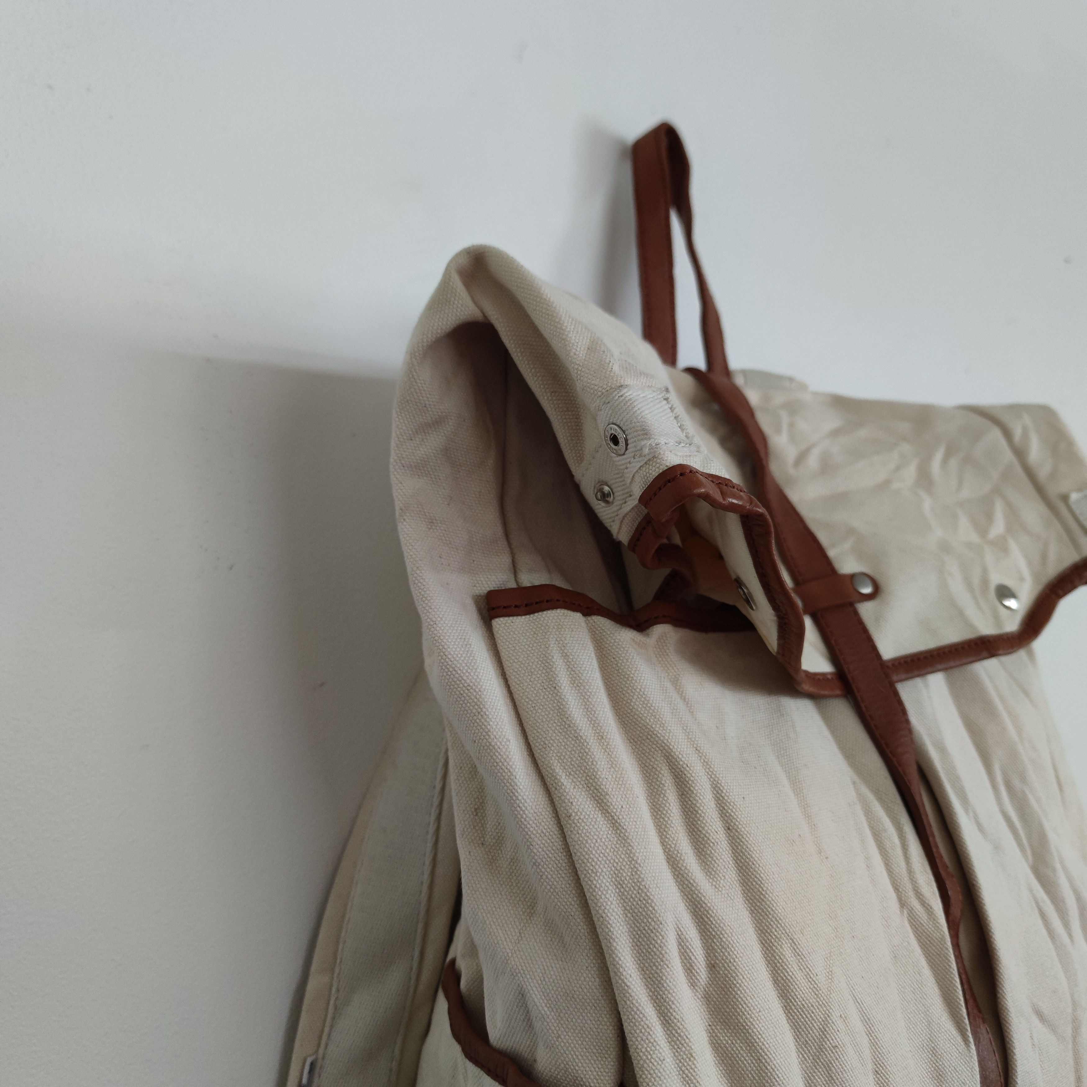 Japanese Brand MANUFACTURED BY SAILOR'S CANVAS WITH LEATHER TRIM BACKPACK Size ONE SIZE - 7 Thumbnail