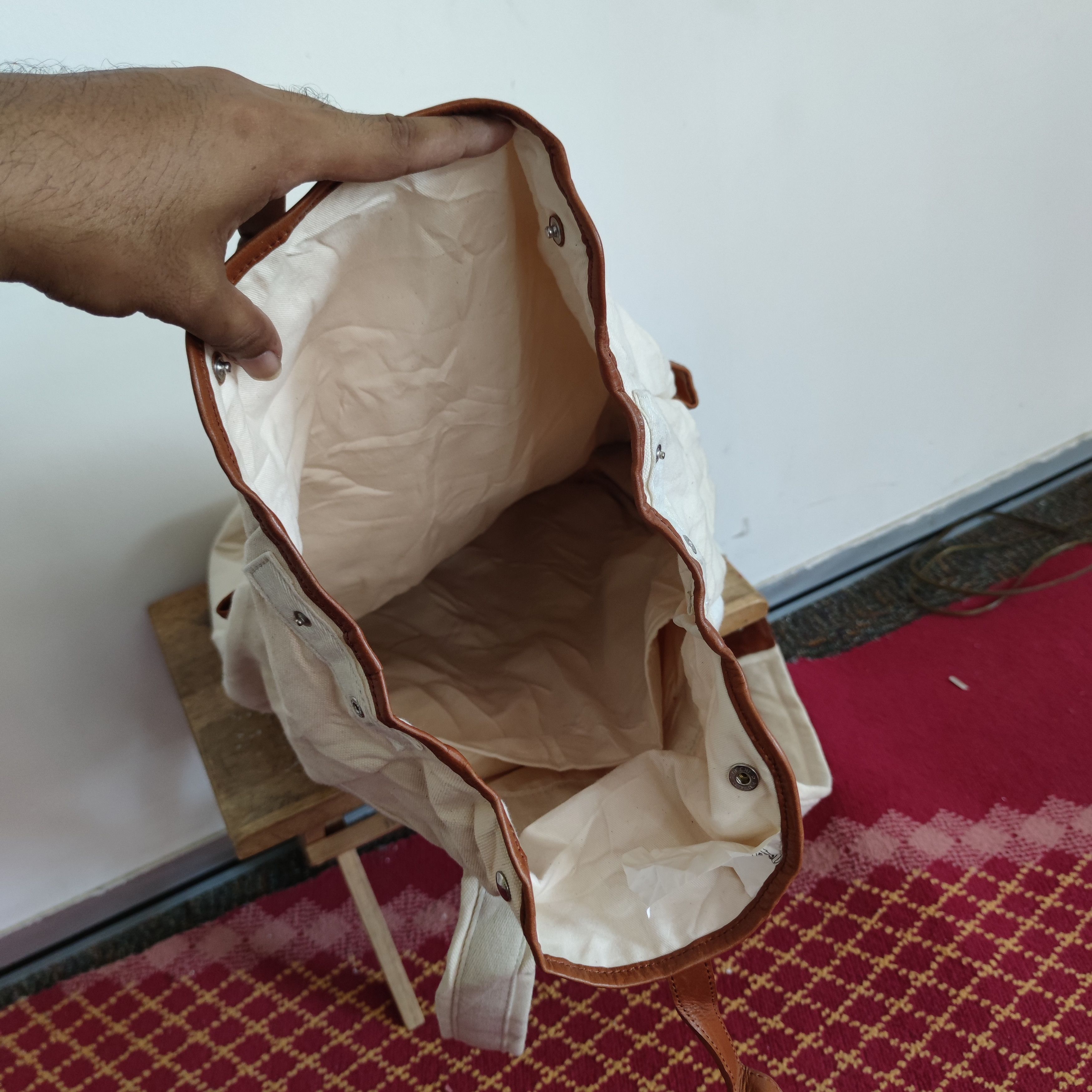 Japanese Brand MANUFACTURED BY SAILOR'S CANVAS WITH LEATHER TRIM BACKPACK Size ONE SIZE - 2 Thumbnail