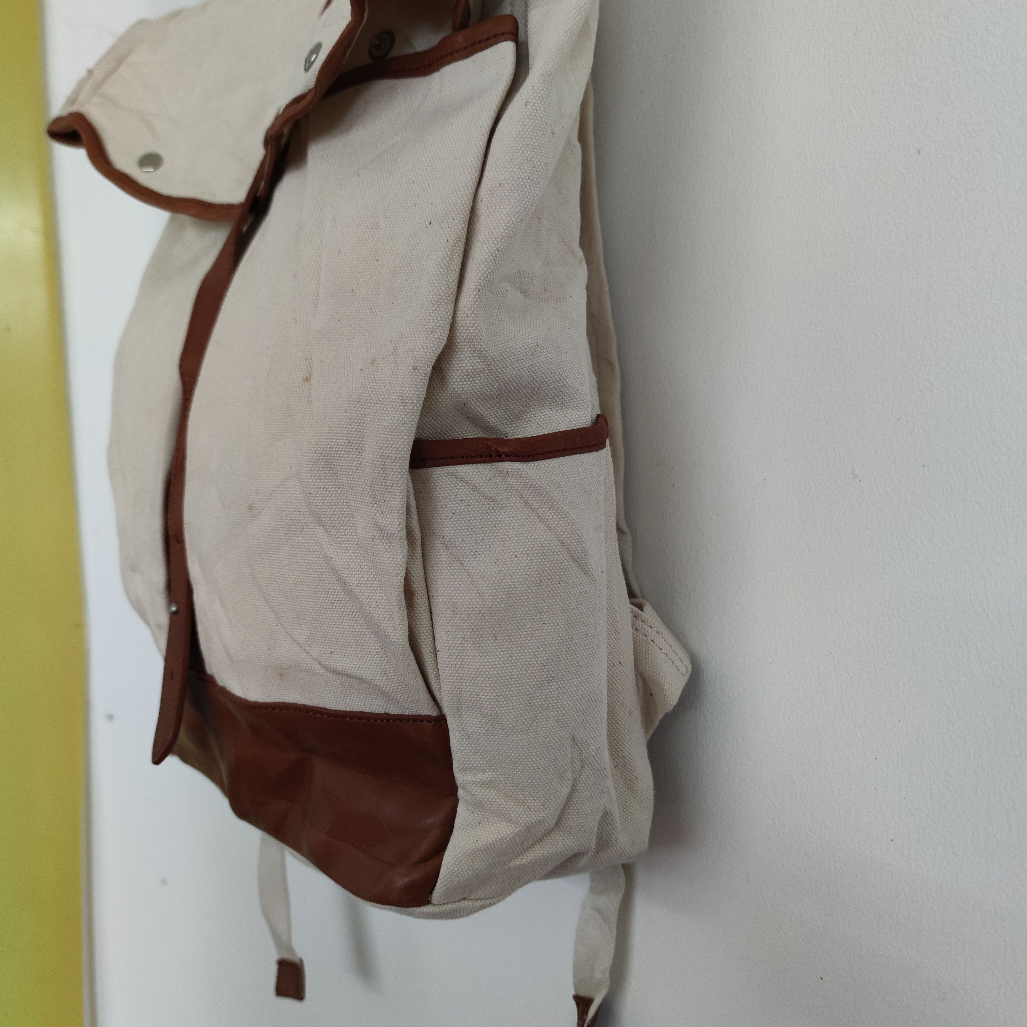Japanese Brand MANUFACTURED BY SAILOR'S CANVAS WITH LEATHER TRIM BACKPACK Size ONE SIZE - 13 Thumbnail