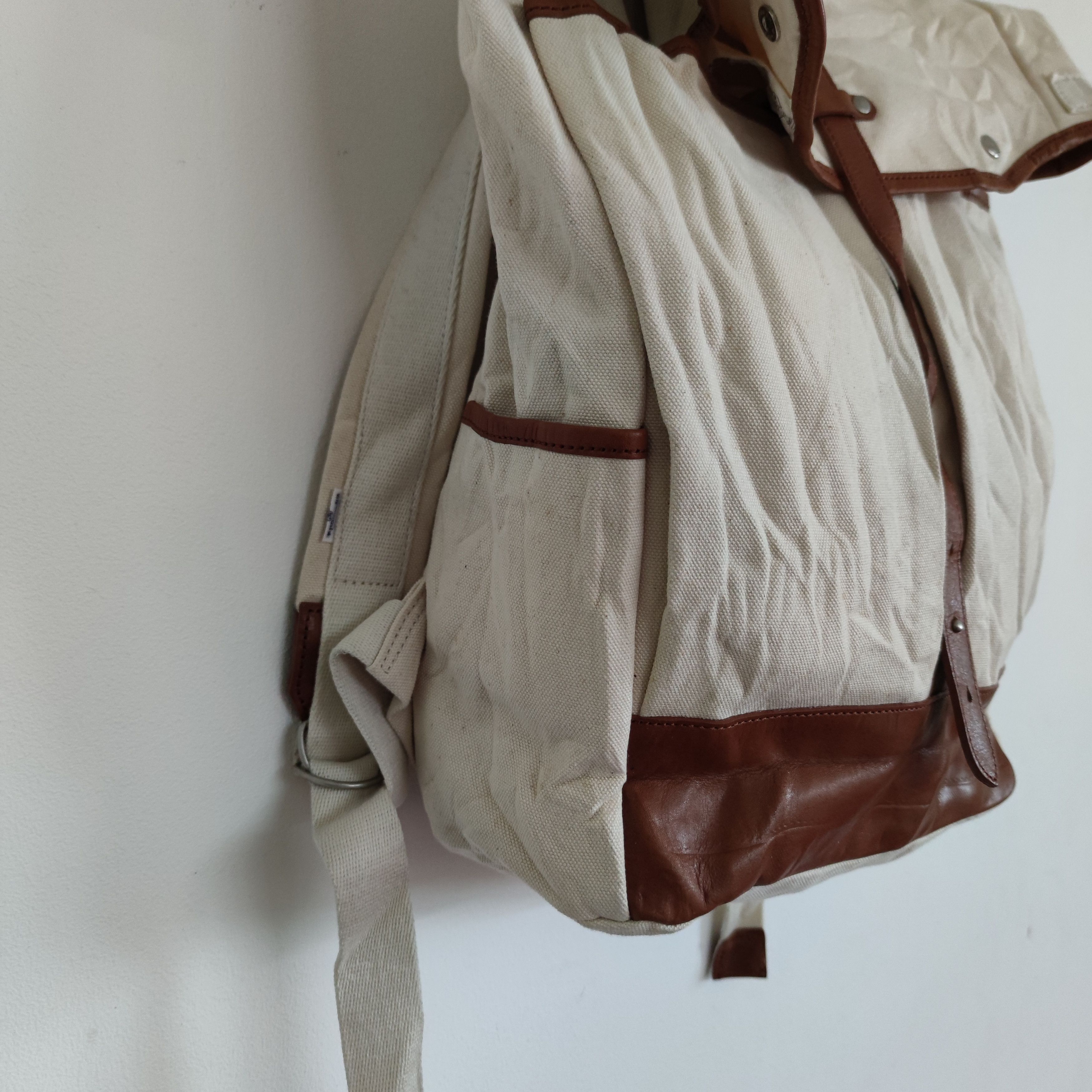 Japanese Brand MANUFACTURED BY SAILOR'S CANVAS WITH LEATHER TRIM BACKPACK Size ONE SIZE - 9 Thumbnail