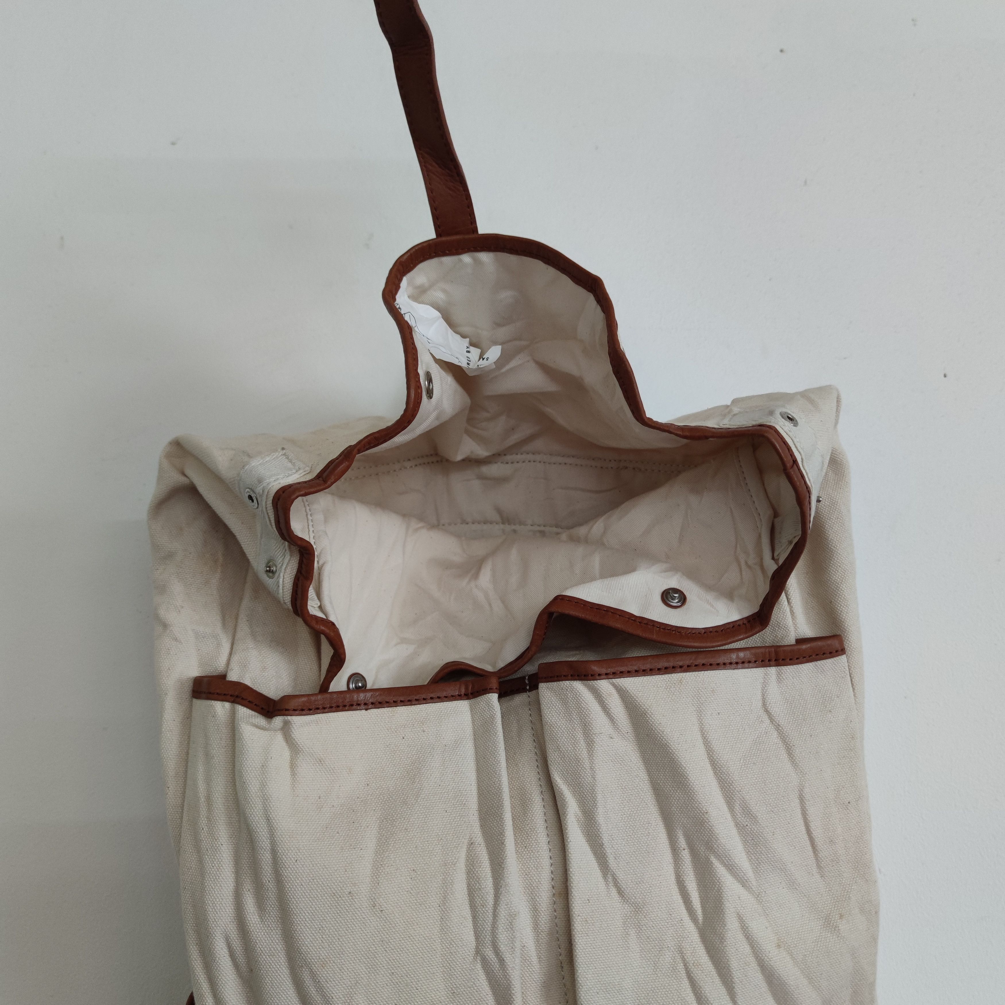 Japanese Brand MANUFACTURED BY SAILOR'S CANVAS WITH LEATHER TRIM BACKPACK Size ONE SIZE - 6 Thumbnail