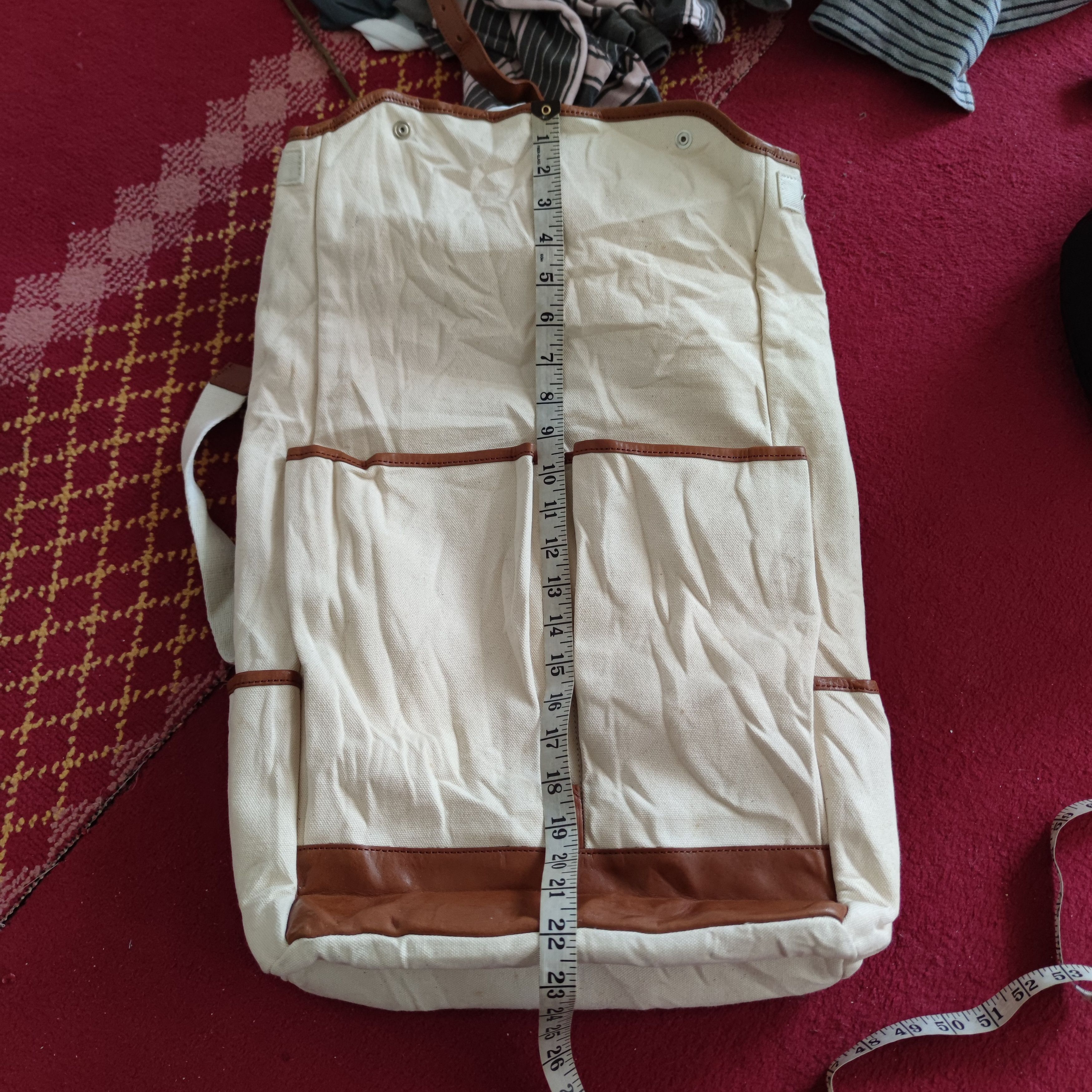 Japanese Brand MANUFACTURED BY SAILOR'S CANVAS WITH LEATHER TRIM BACKPACK Size ONE SIZE - 18 Thumbnail
