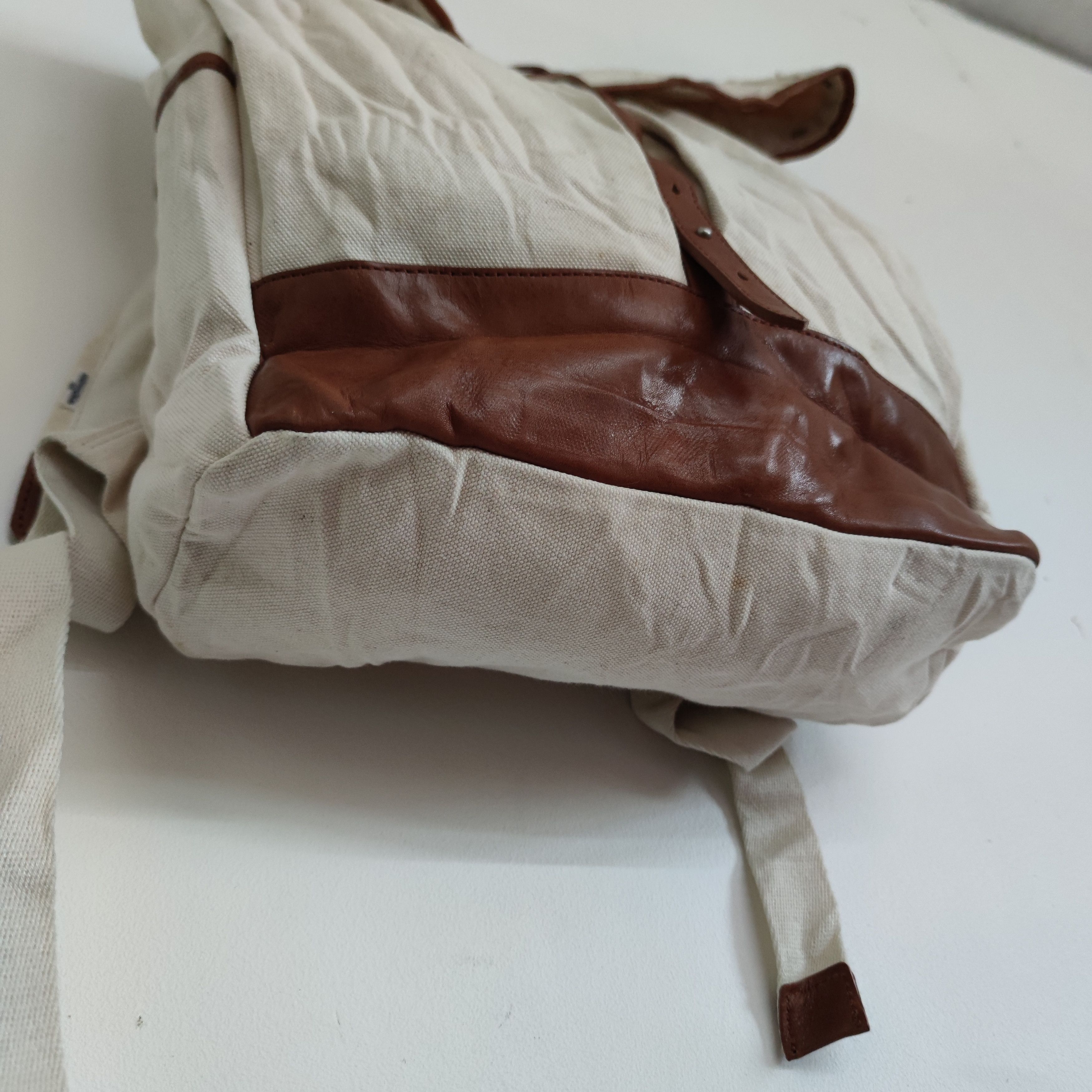 Japanese Brand MANUFACTURED BY SAILOR'S CANVAS WITH LEATHER TRIM BACKPACK Size ONE SIZE - 8 Thumbnail