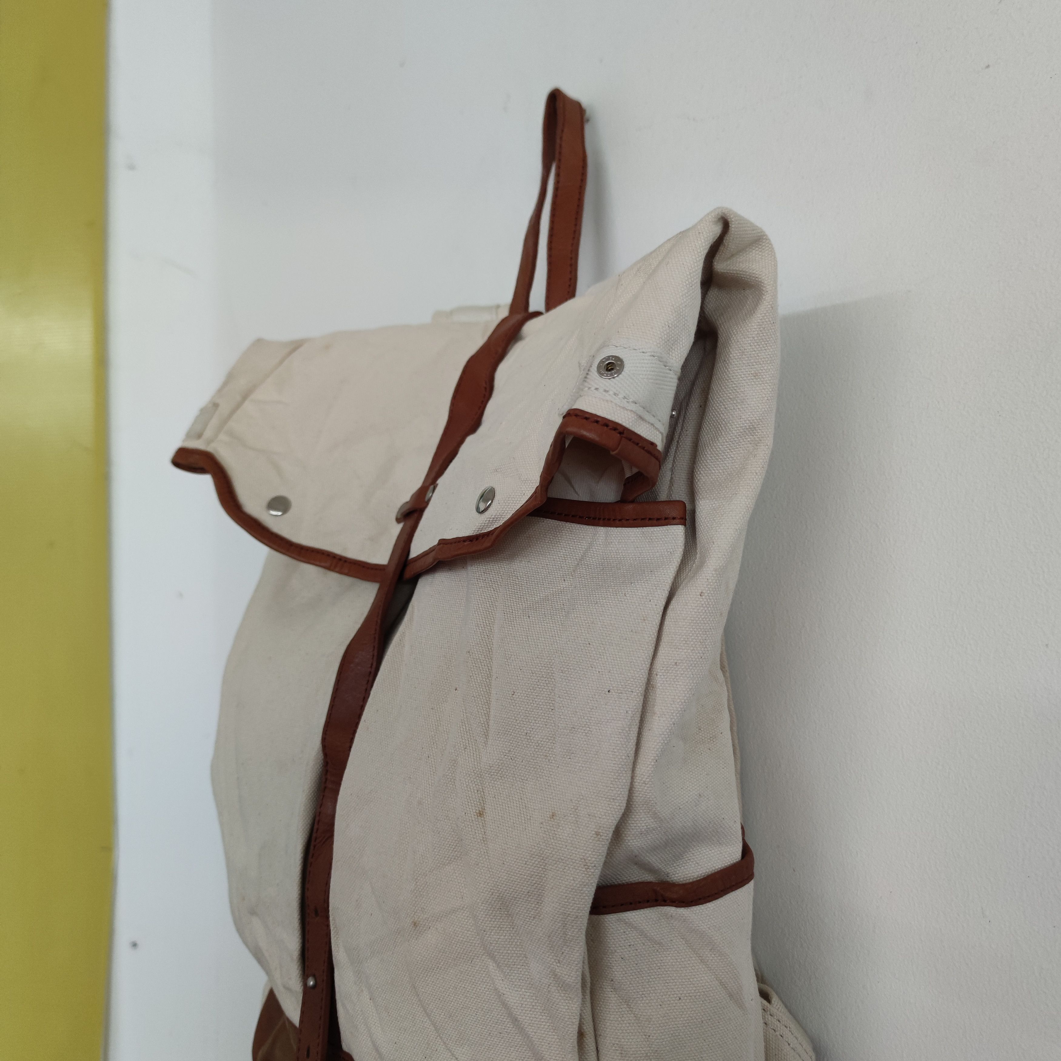 Japanese Brand MANUFACTURED BY SAILOR'S CANVAS WITH LEATHER TRIM BACKPACK Size ONE SIZE - 12 Thumbnail