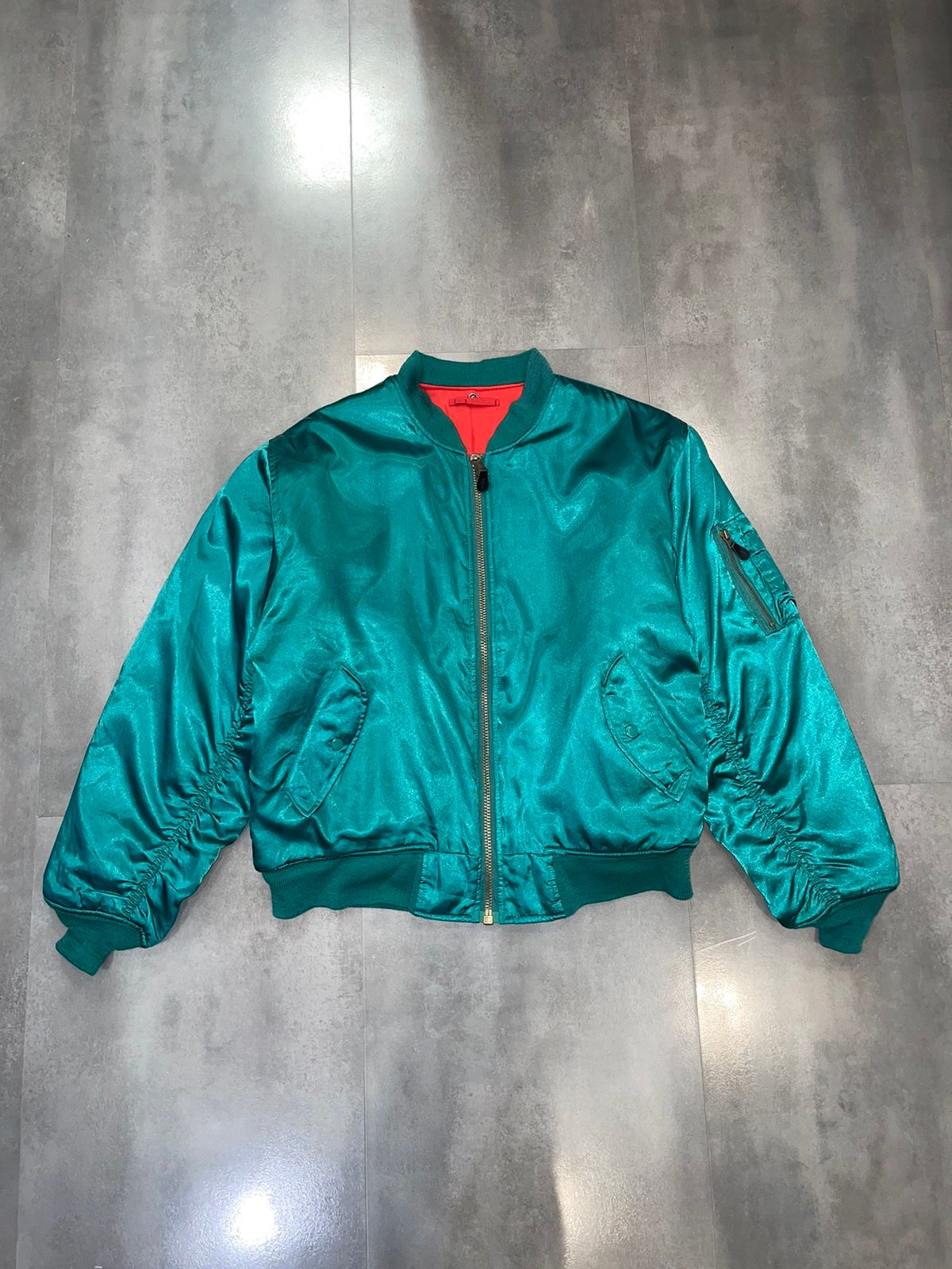 Pre-owned Alpha Industries X Vintage Ma-1 Spezial Force Nylon Reversible Bomber Jacket In Multicolor