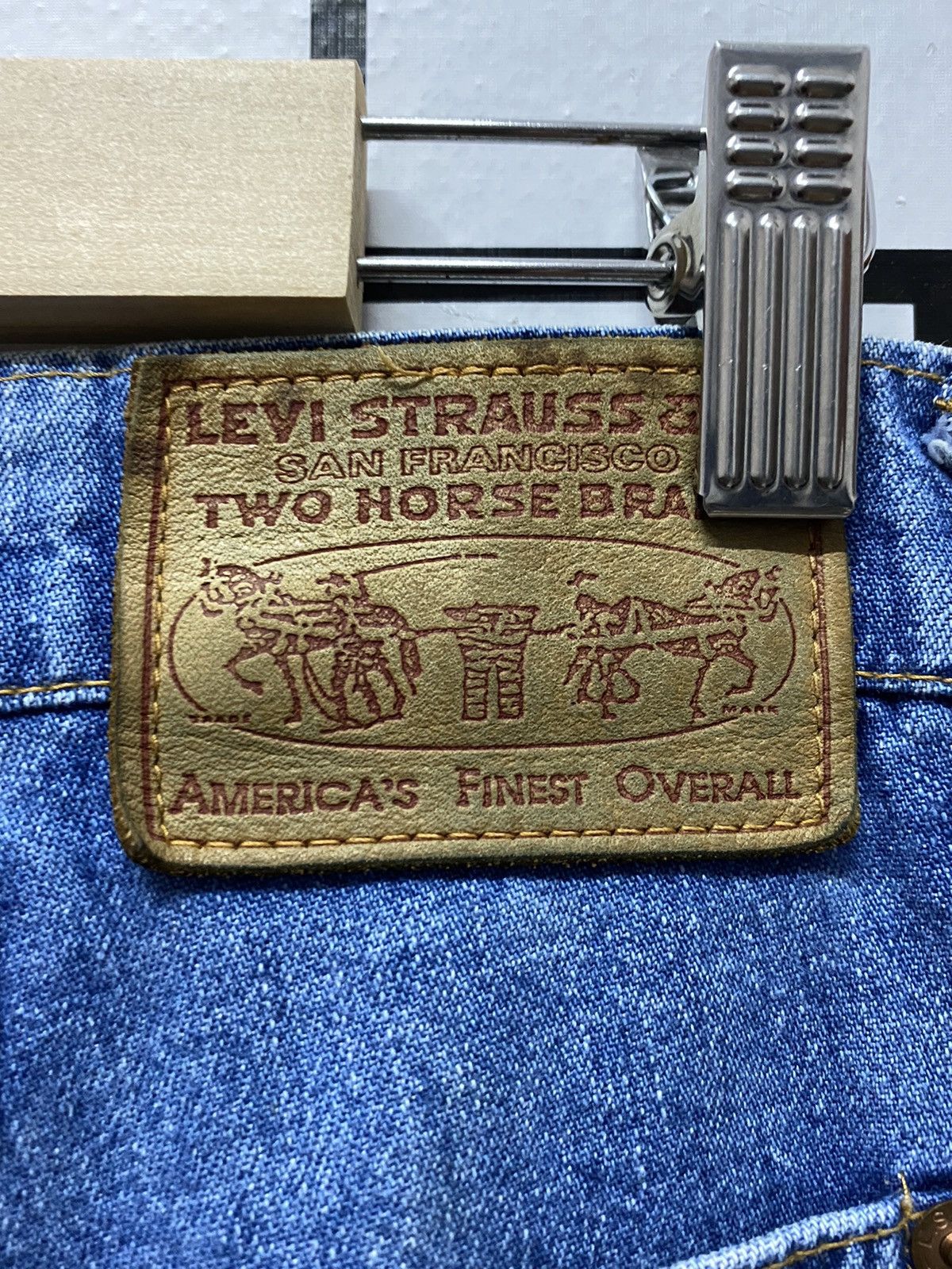 Levi's × Other × Vintage Vintage Levis Buckle Belt White Tag Denim Pants Size US 28 / EU 44 - 11 Thumbnail