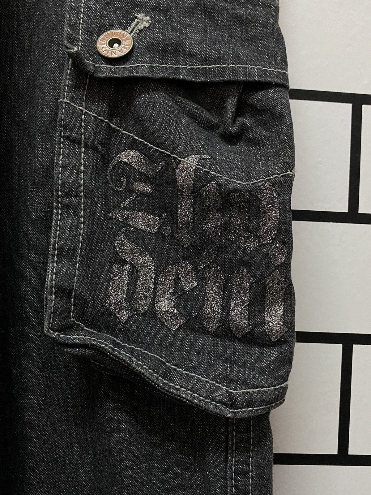 Japanese Brand Vintage Hobo Denim Cargo Pants Baggy Casual Workwear l Size US 33 - 5 Thumbnail