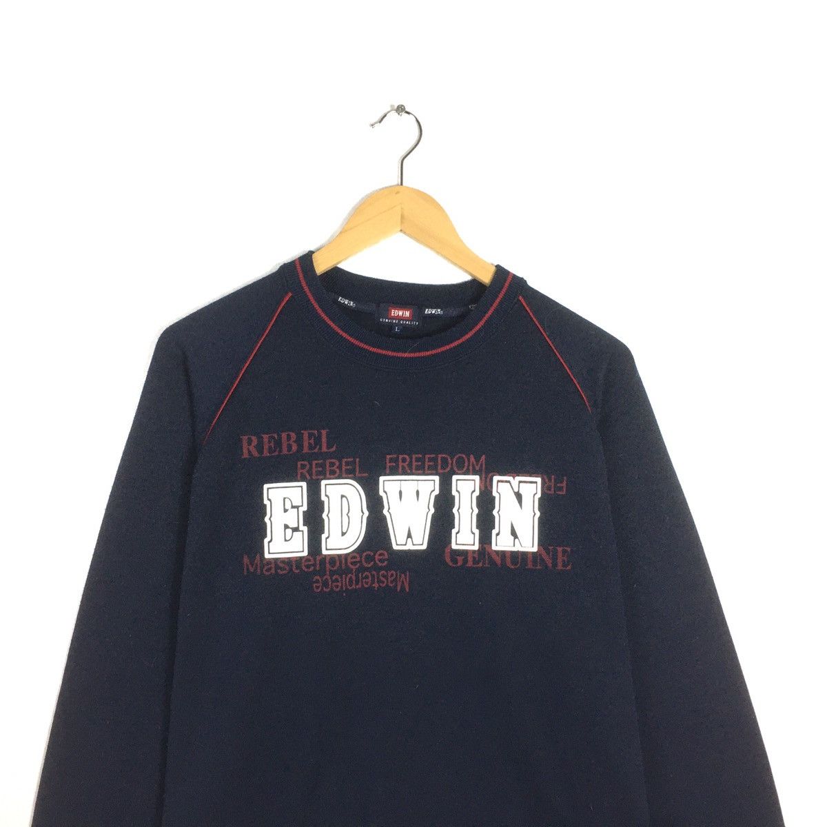 Edwin × Vintage Vintage Edwin Biglogo Spellout EDWIN long sleeve Size US M / EU 48-50 / 2 - 2 Thumbnail