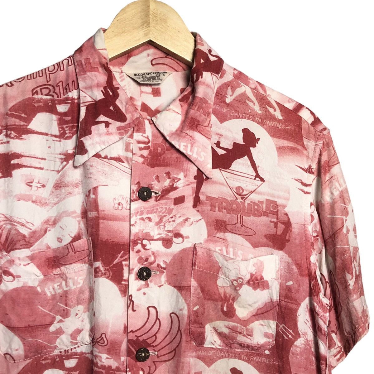 The Real McCoy's McCoy Sportswear Hand Print Hawaii Shirt Size US S / EU 44-46 / 1 - 3 Thumbnail