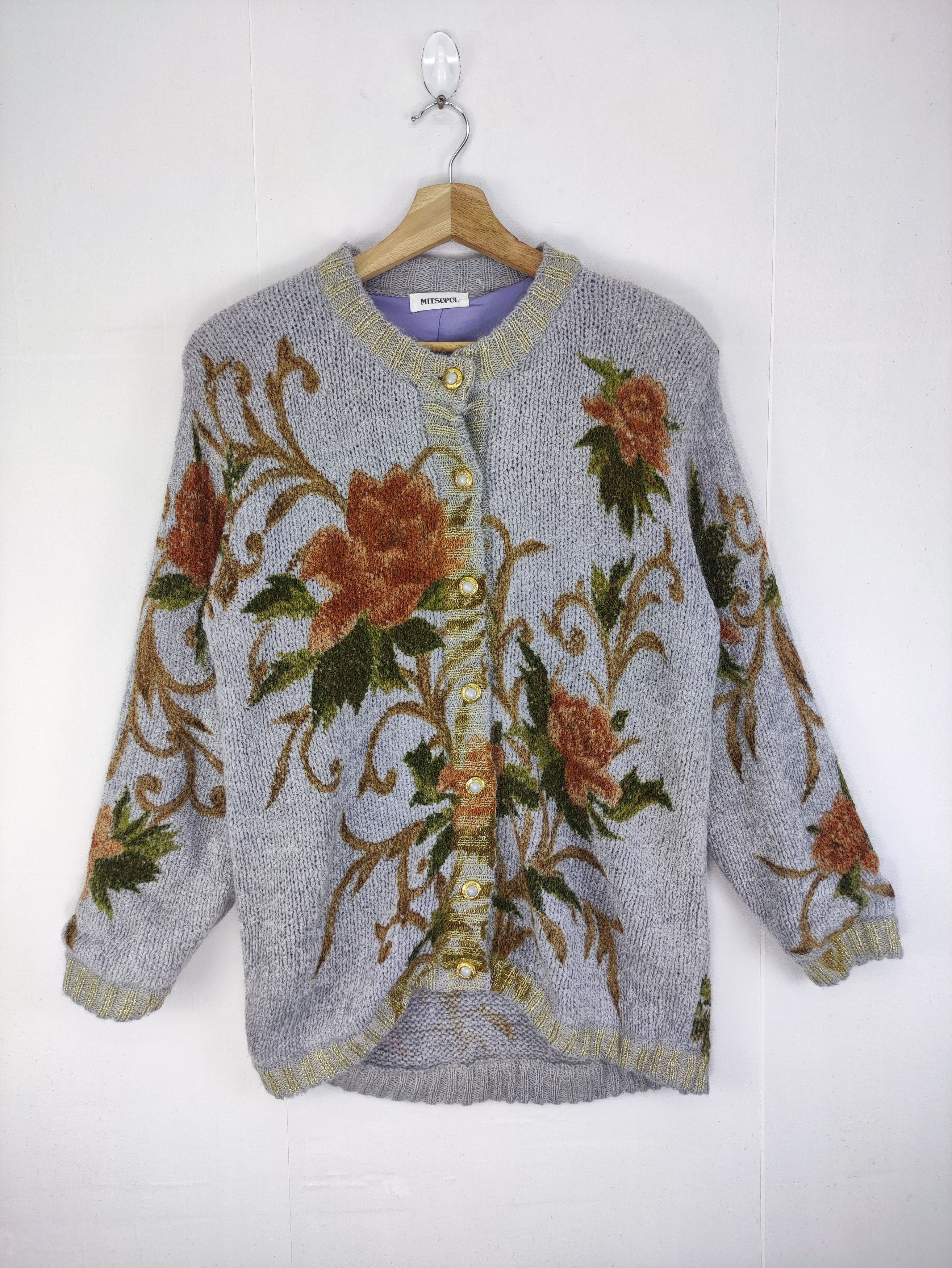 Aran Isles Knitwear × Cardigan × Vintage Vintage knit Sweater  