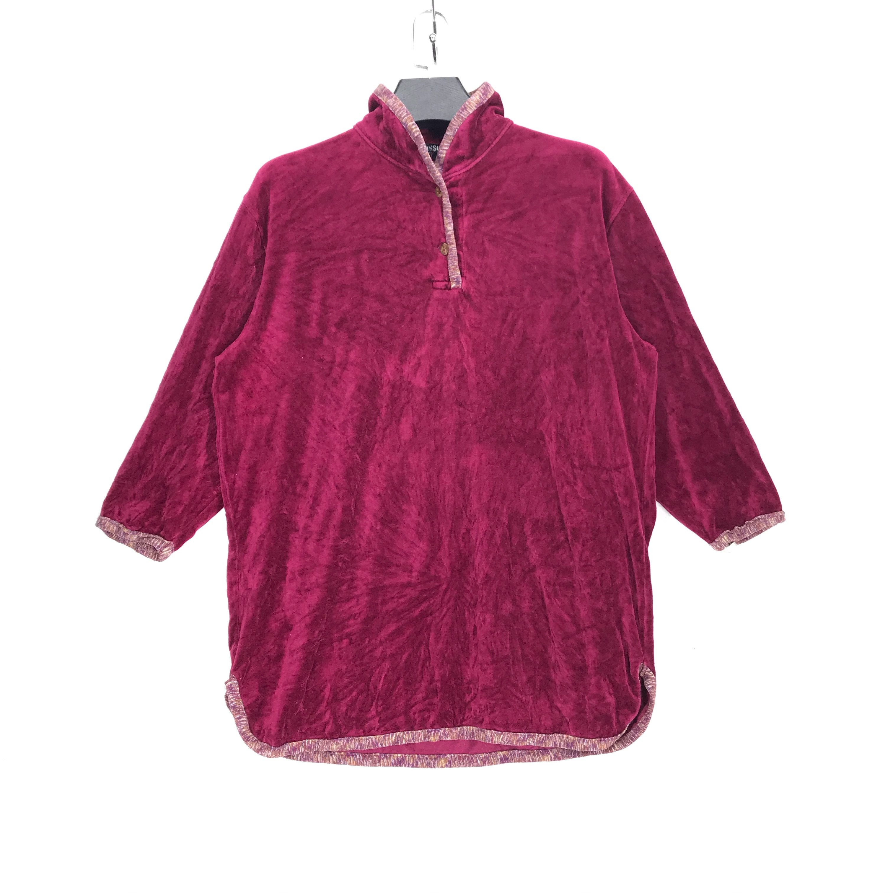 Missoni Missoni Intimo Quarter Sleeve Pink Velvet Sweater #2826-109 Size L / US 10 / IT 46 - 1 Thumbnail