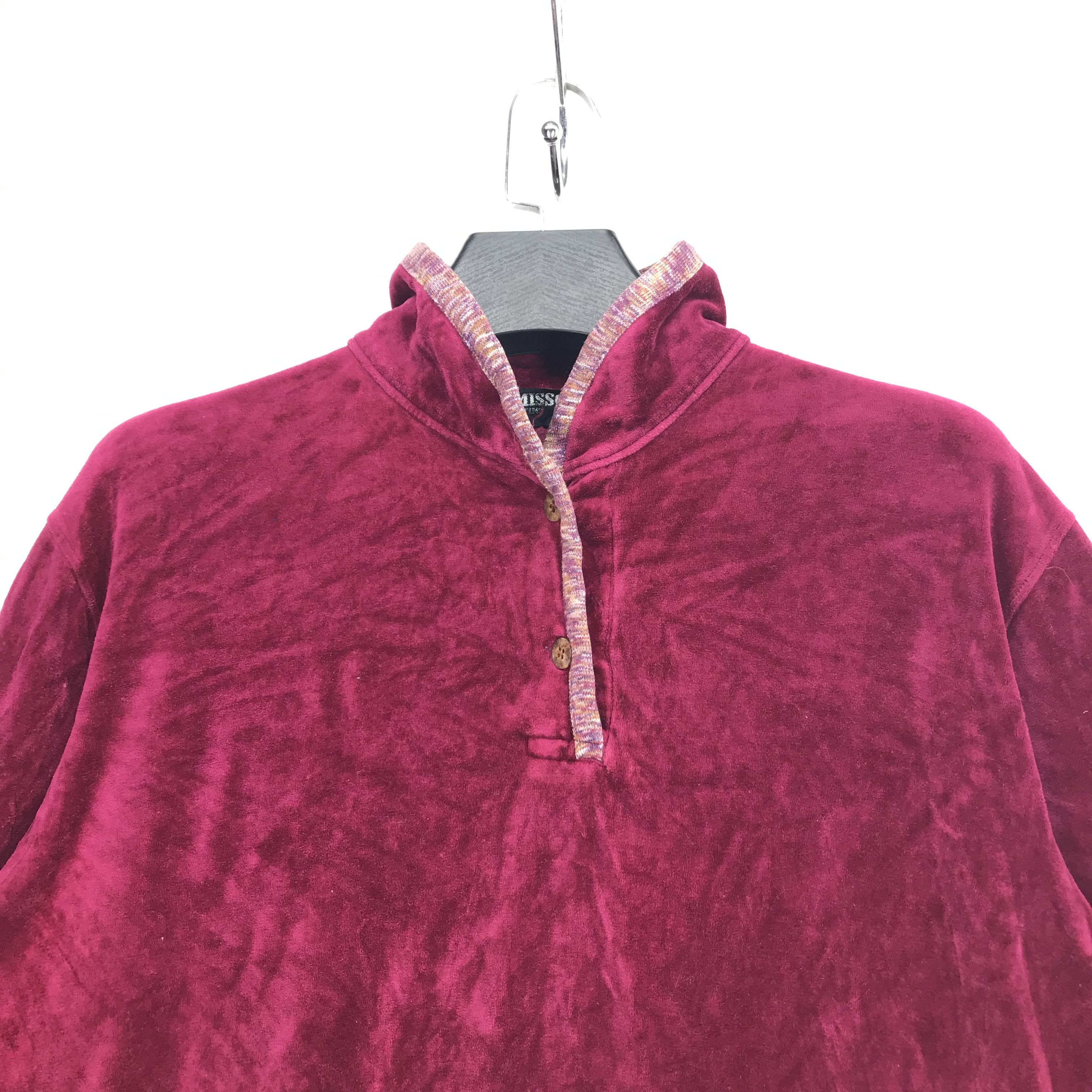 Missoni Missoni Intimo Quarter Sleeve Pink Velvet Sweater #2826-109 Size L / US 10 / IT 46 - 2 Thumbnail