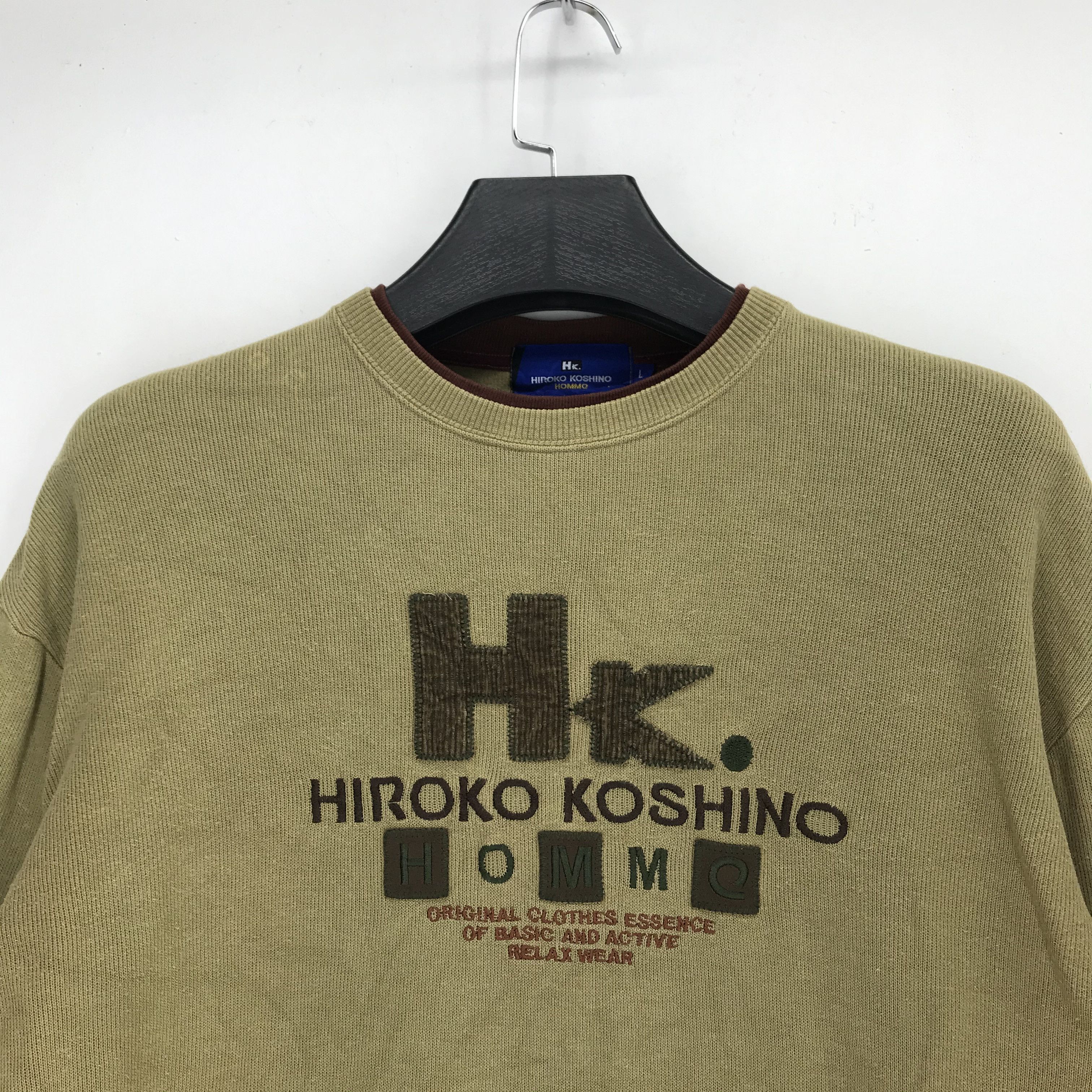 Hiroko Koshino Homme Hiroko Koshino Homme Big Logo Sweatshirt #2856-110 Size US L / EU 52-54 / 3 - 2 Thumbnail