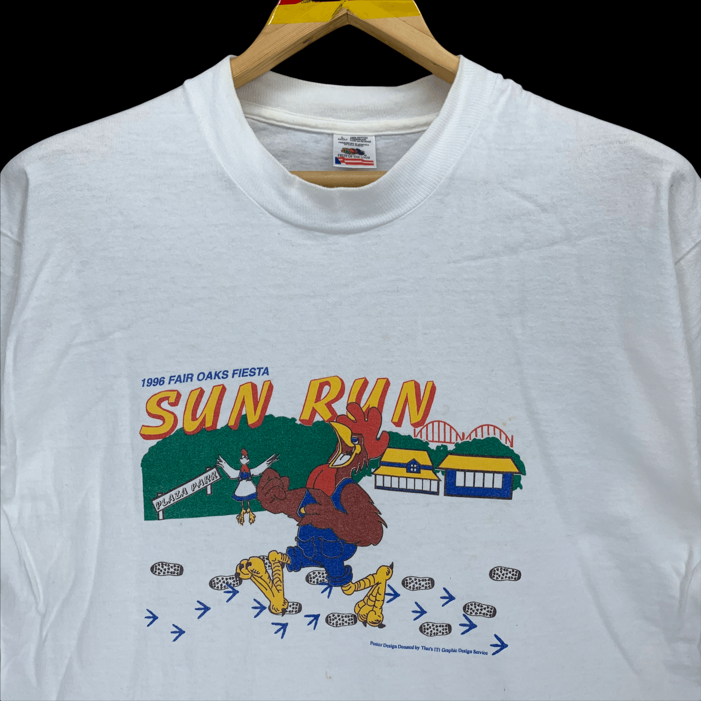 Fruit Of The Loom Vintage 96' Sun Run Running Tees #3165-110 Size US L / EU 52-54 / 3 - 2 Thumbnail