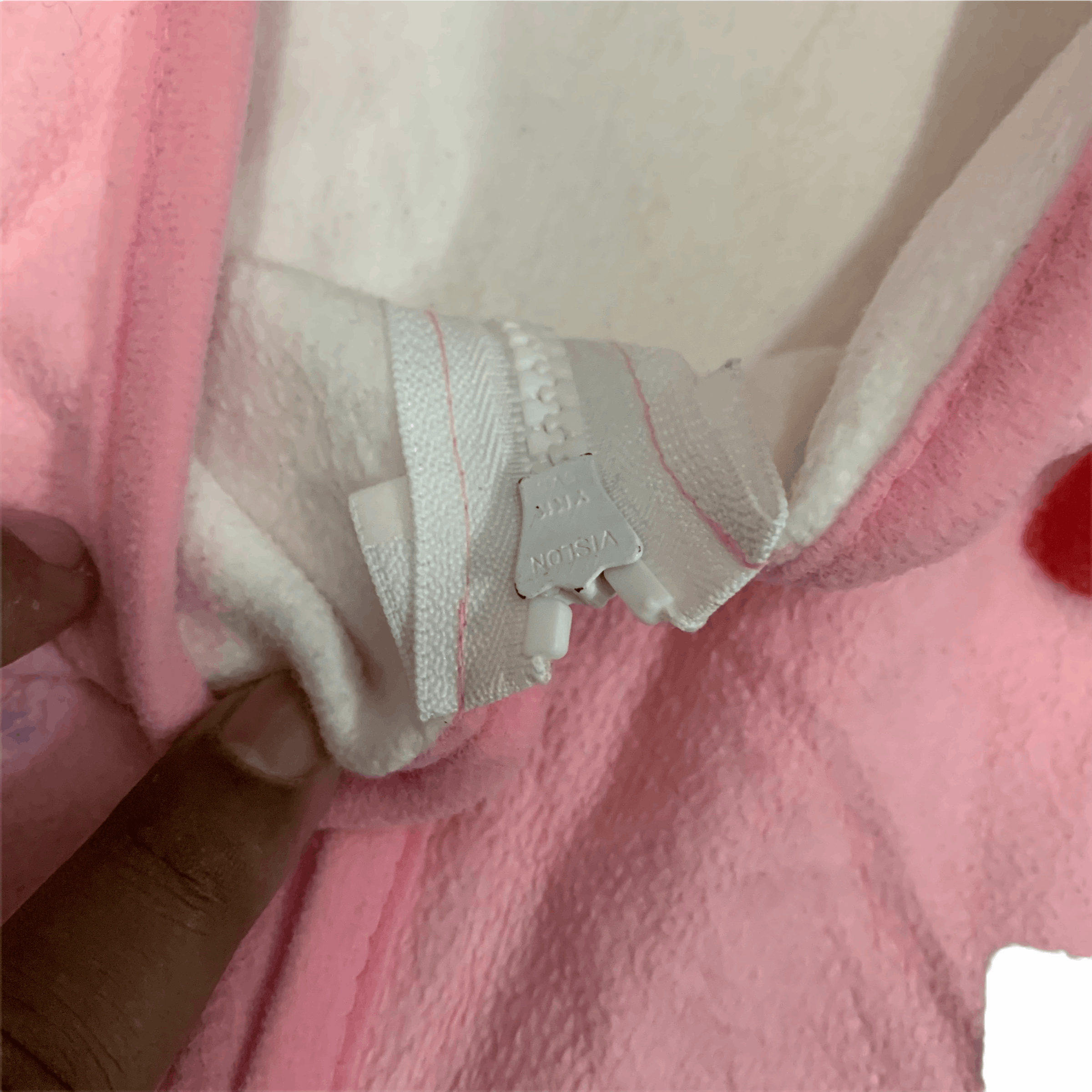 Anime Y2K Hello Kitty Big Logo Pink Fleece Vest #2901-111 Size US S / EU 44-46 / 1 - 6 Thumbnail
