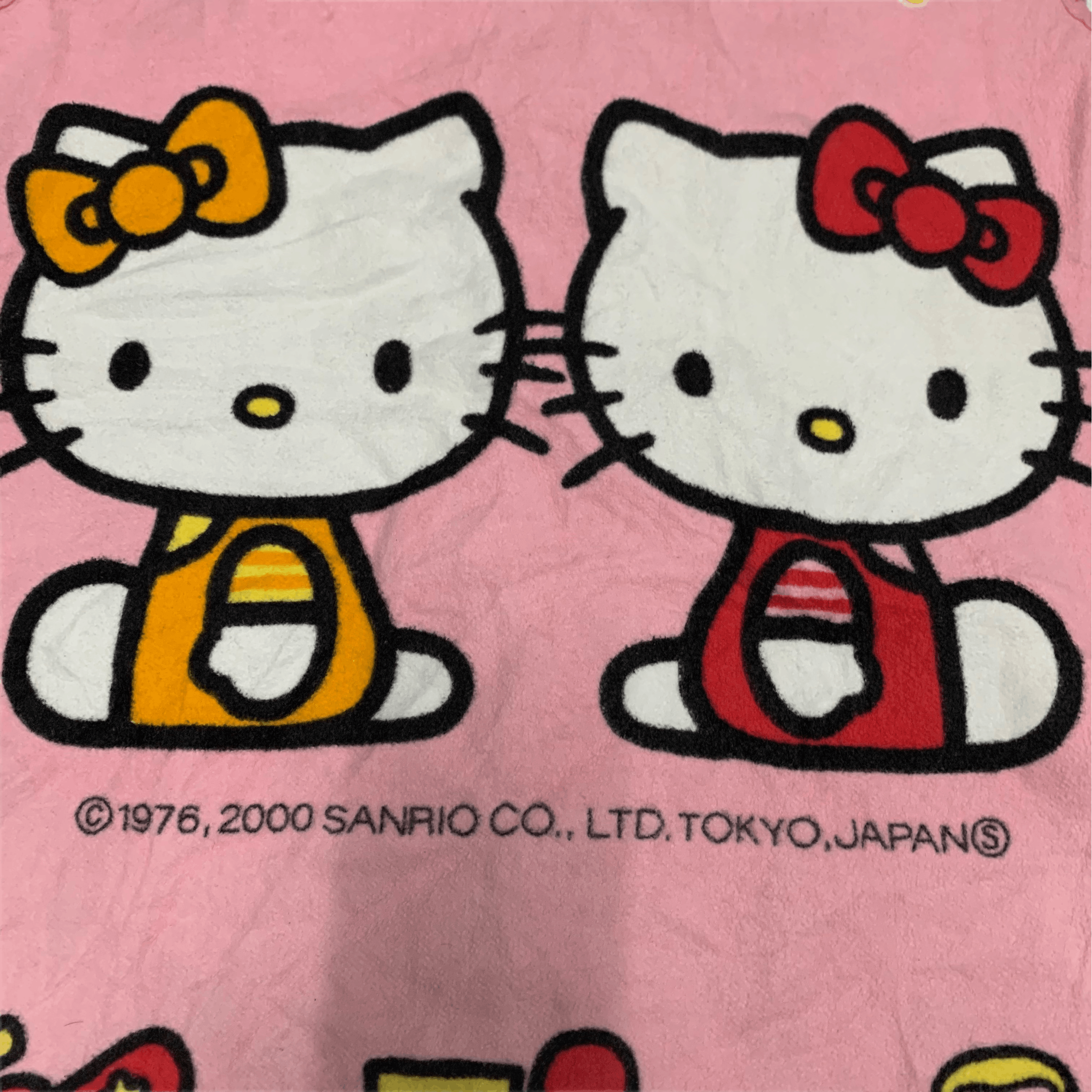 Anime Y2K Hello Kitty Big Logo Pink Fleece Vest #2901-111 Size US S / EU 44-46 / 1 - 2 Thumbnail
