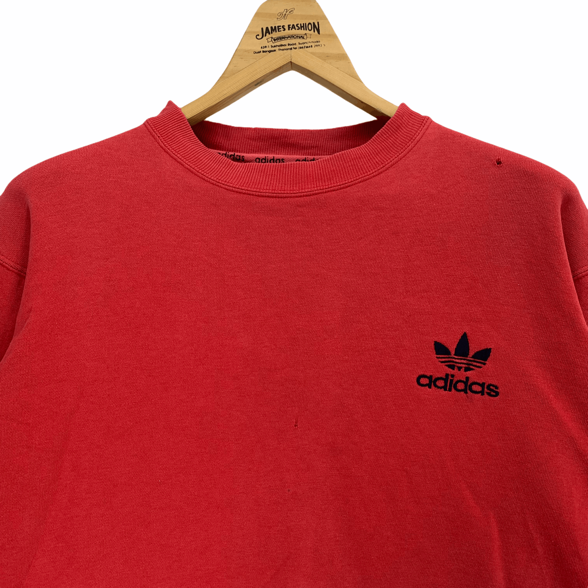 Adidas Vintage 90s Adidas Embroidery Logo Red Sweatshirts #2968-111 Size US M / EU 48-50 / 2 - 2 Thumbnail