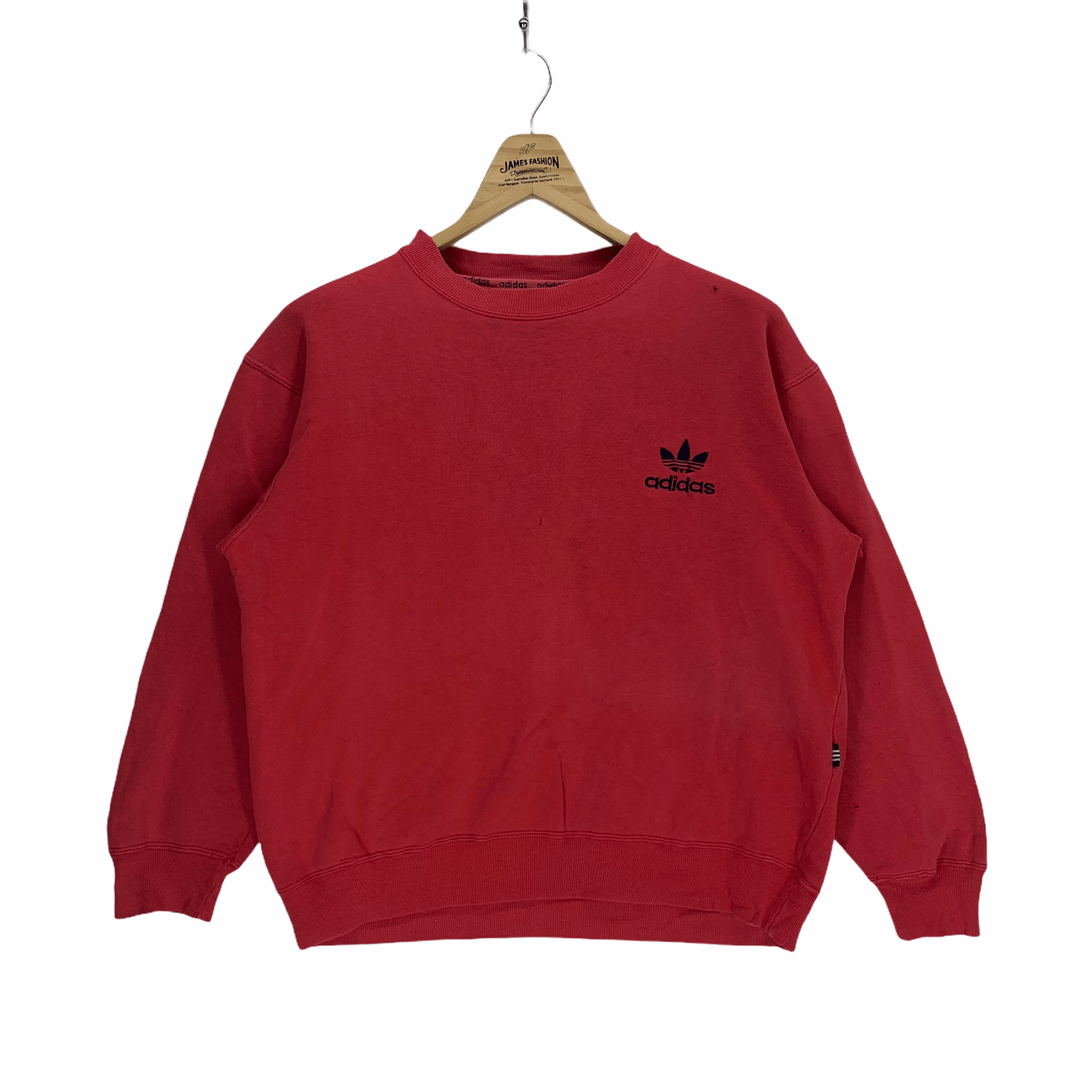 Adidas Vintage 90s Adidas Embroidery Logo Red Sweatshirts #2968-111 Size US M / EU 48-50 / 2 - 1 Thumbnail