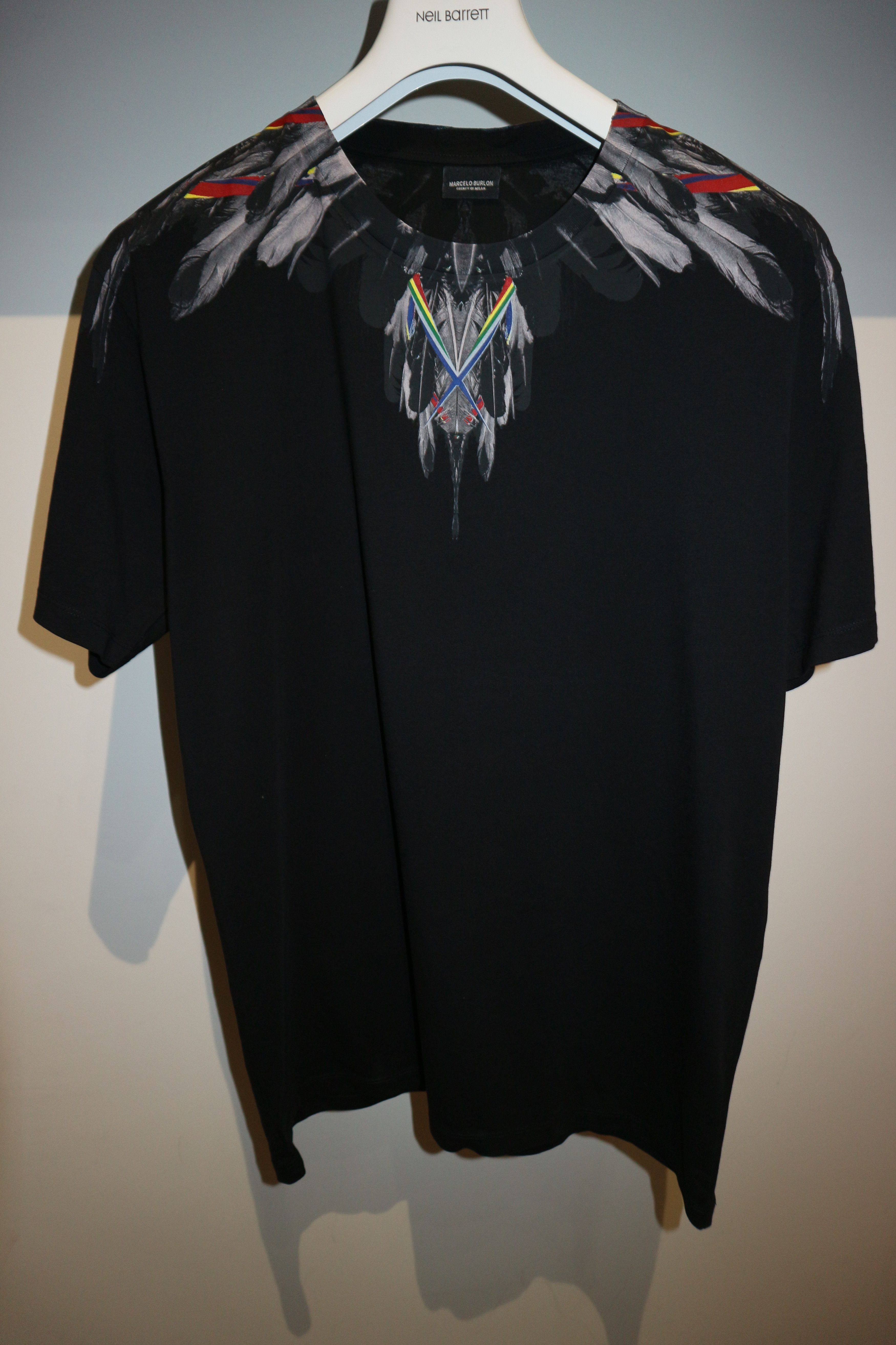 Marcelo Burlon Rainbow Alas print t-shirt *brand new!* Size US XL / EU 56 / 4 - 1 Thumbnail