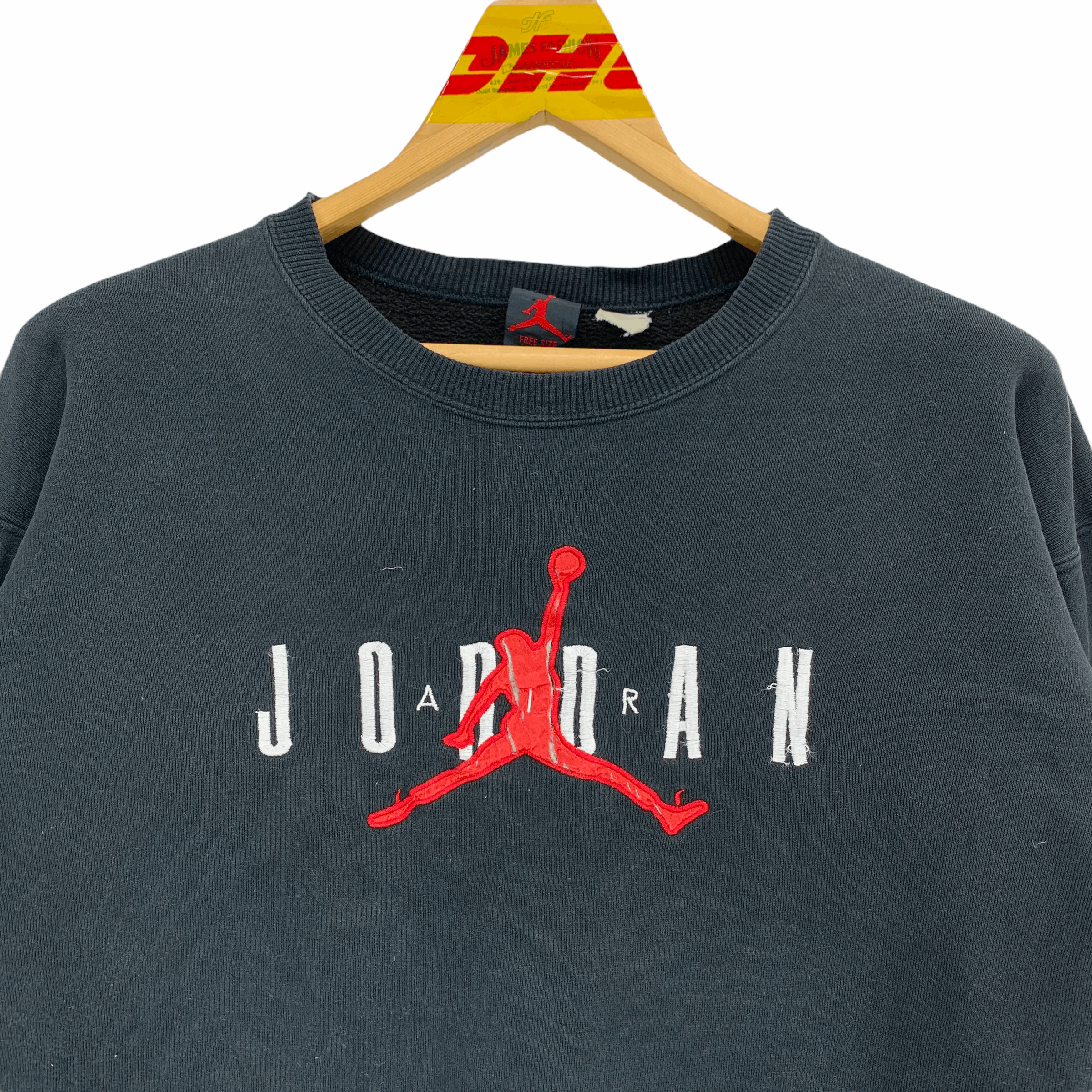 Jordan Brand Nike Air Jordan Embroidery Big Logo Sweatshirts #2995-112 Size S / US 4 / IT 40 - 2 Thumbnail