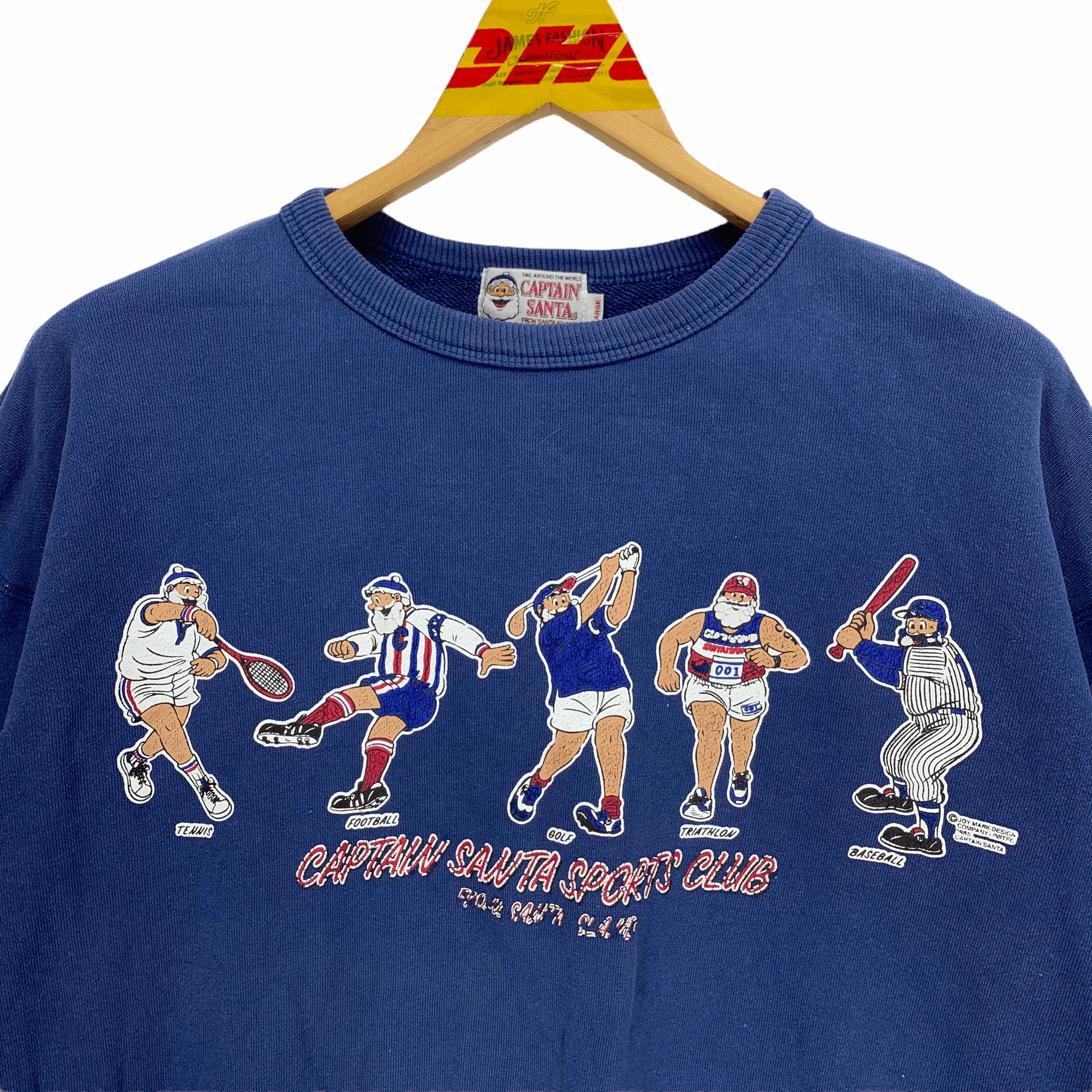 Japanese Brand Vintage Captain Santa Sports Big Logo Sweatshirts #2994-112 Size US L / EU 52-54 / 3 - 2 Thumbnail