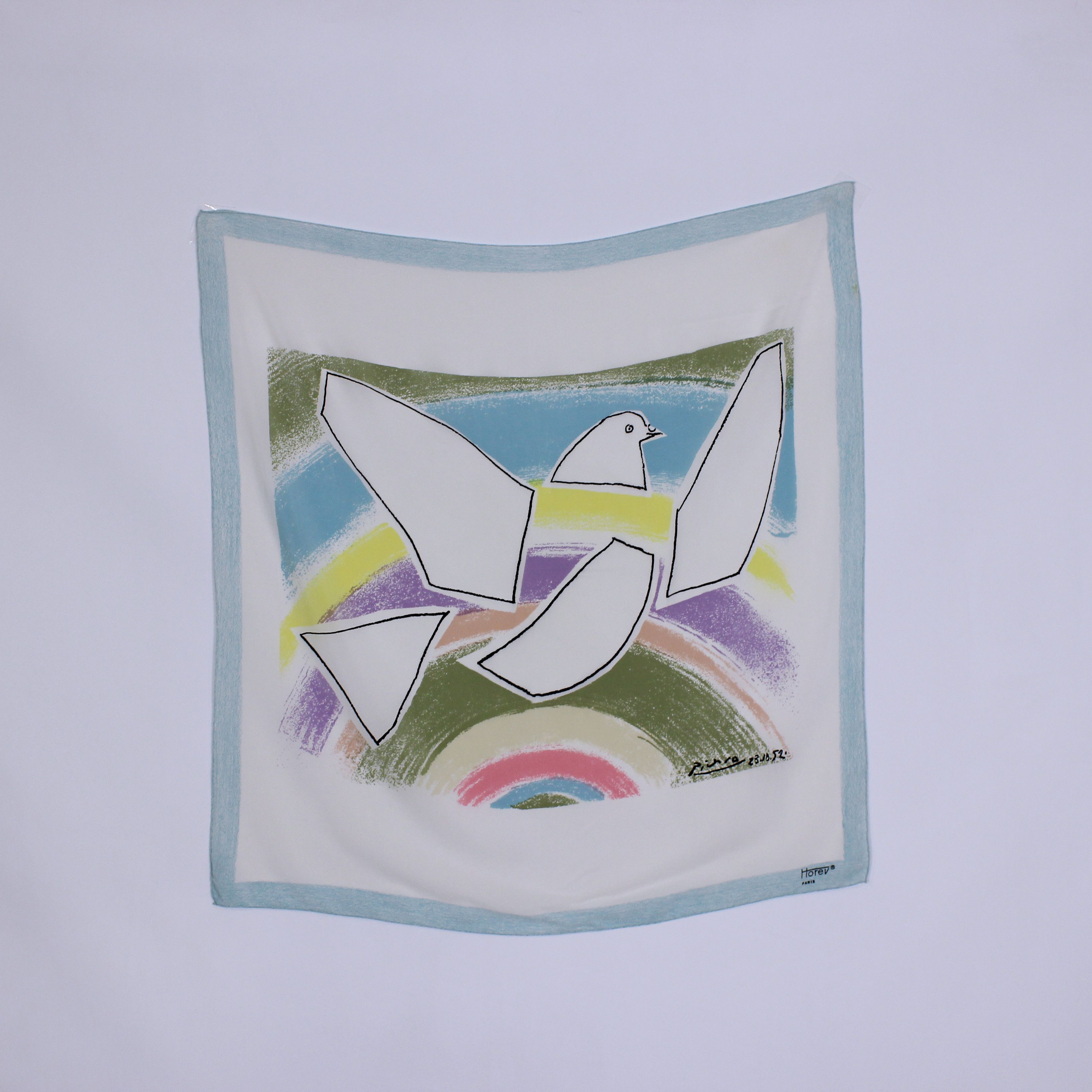 Other Picasso Vintage horev silk scarf rarity SILK PARIS 1981 Size ONE SIZE - 1 Thumbnail