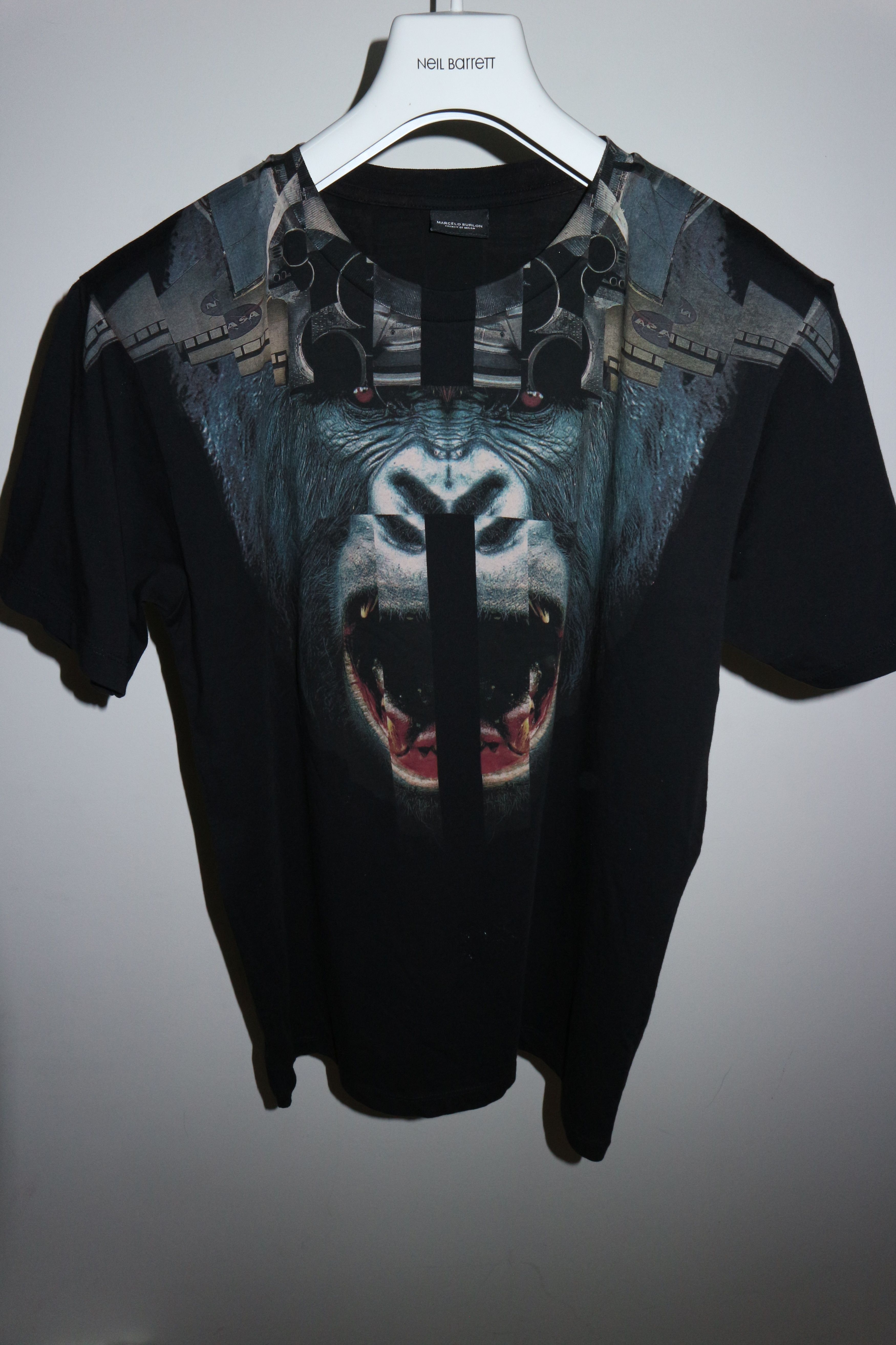 Marcelo Burlon Space monkey print tshirt Size US S / EU 44-46 / 1 - 1 Thumbnail