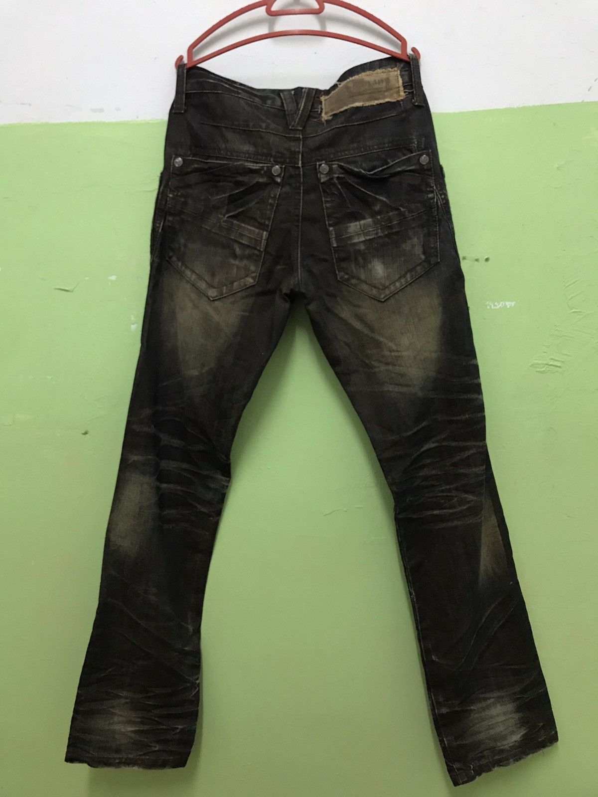 Japanese Brand Vintage Faded Black Jeans with Distressed Wash Effect Size US 31 - 5 Thumbnail