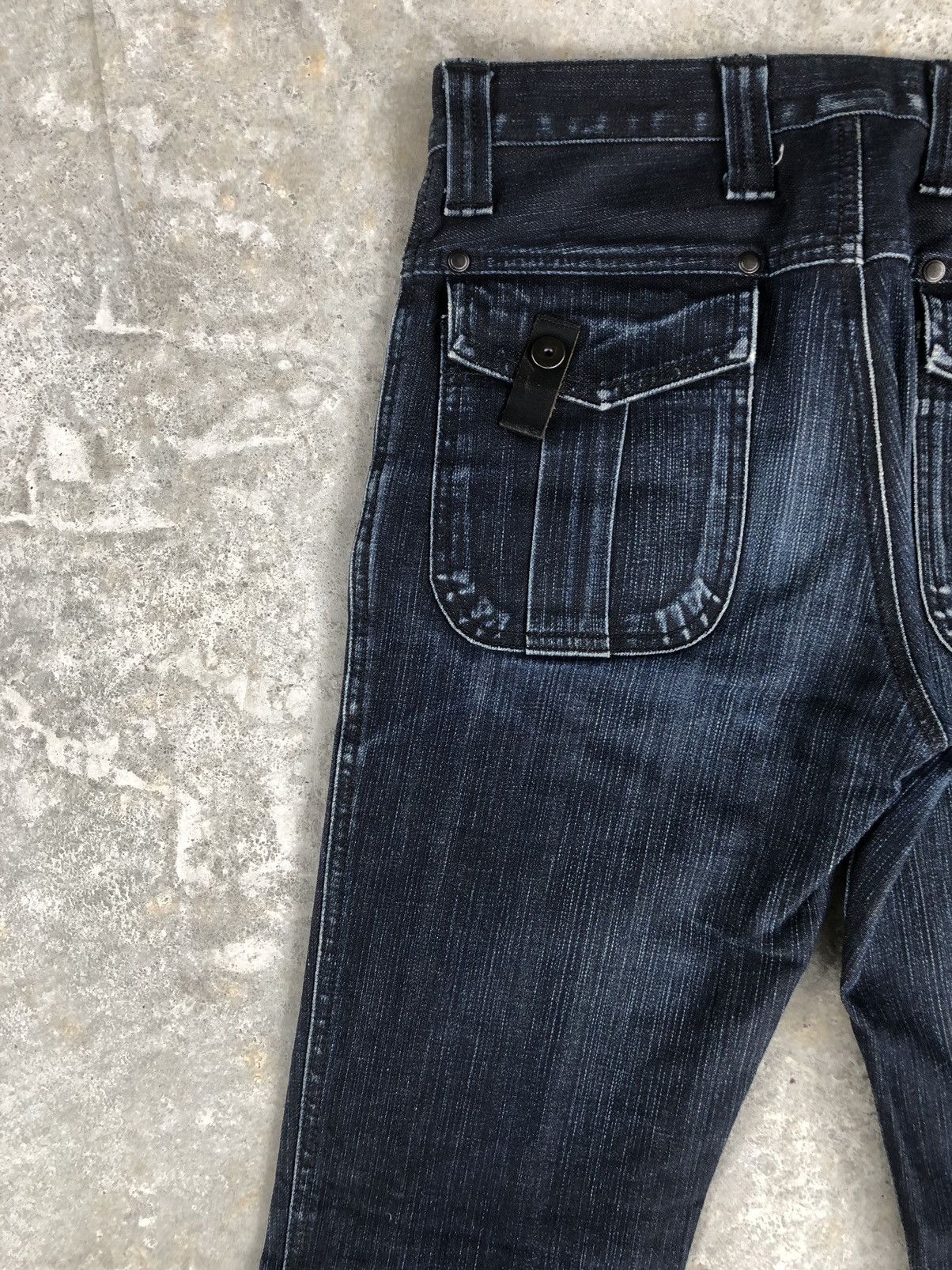 If Six Was Nine Japanese Blue Way Flared Jeans Distressed Jeans Size US 29 - 9 Thumbnail