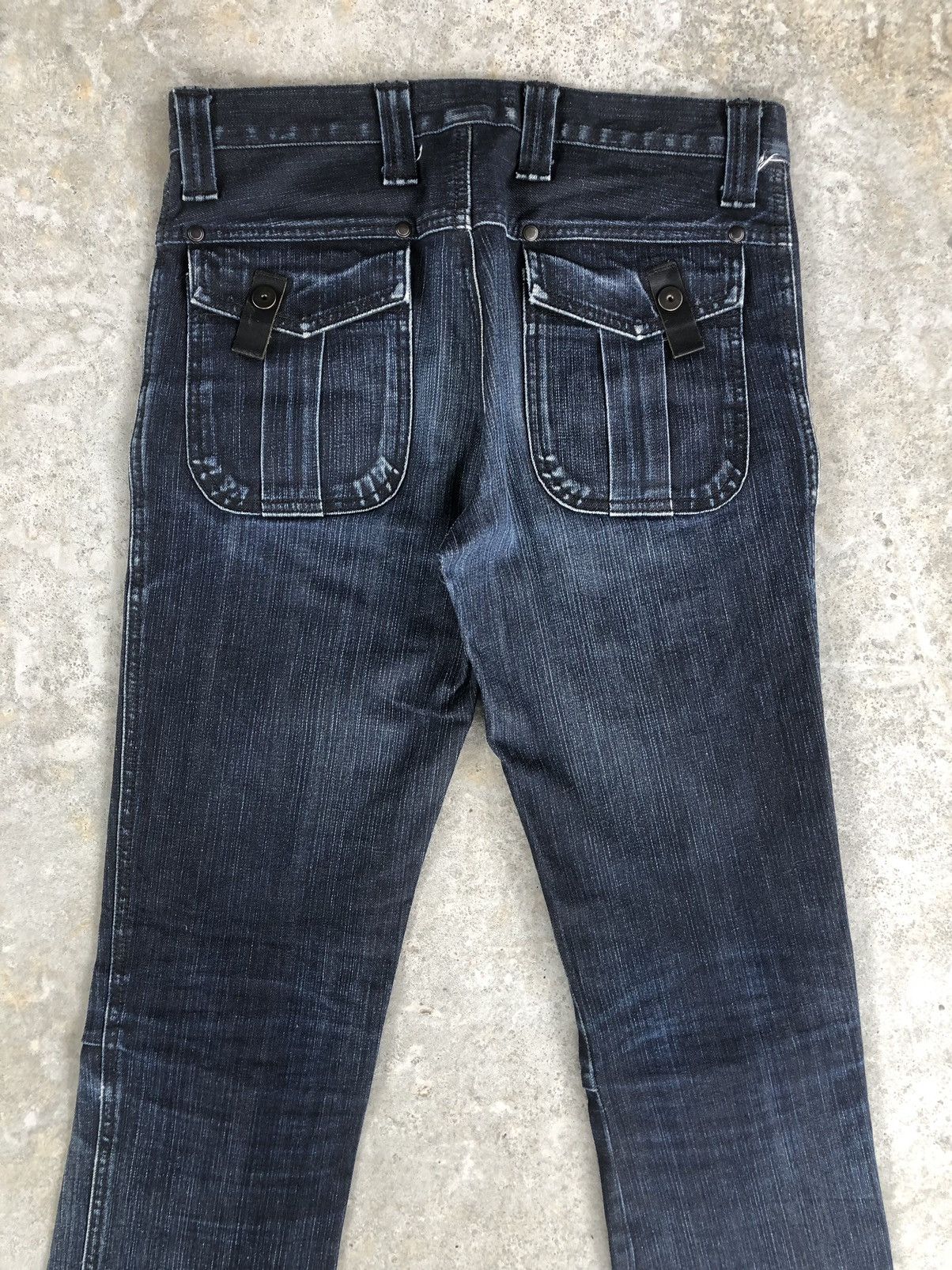 If Six Was Nine Japanese Blue Way Flared Jeans Distressed Jeans Size US 29 - 8 Thumbnail