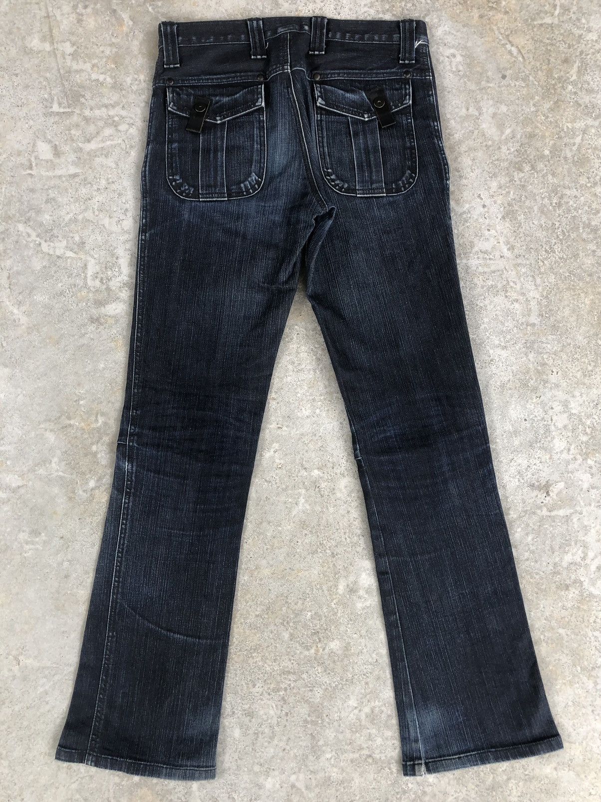 If Six Was Nine Japanese Blue Way Flared Jeans Distressed Jeans Size US 29 - 2 Thumbnail