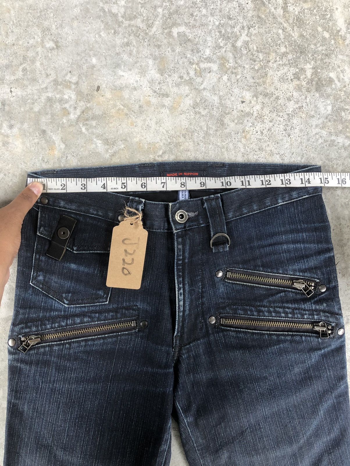 If Six Was Nine Japanese Blue Way Flared Jeans Distressed Jeans Size US 29 - 15 Thumbnail