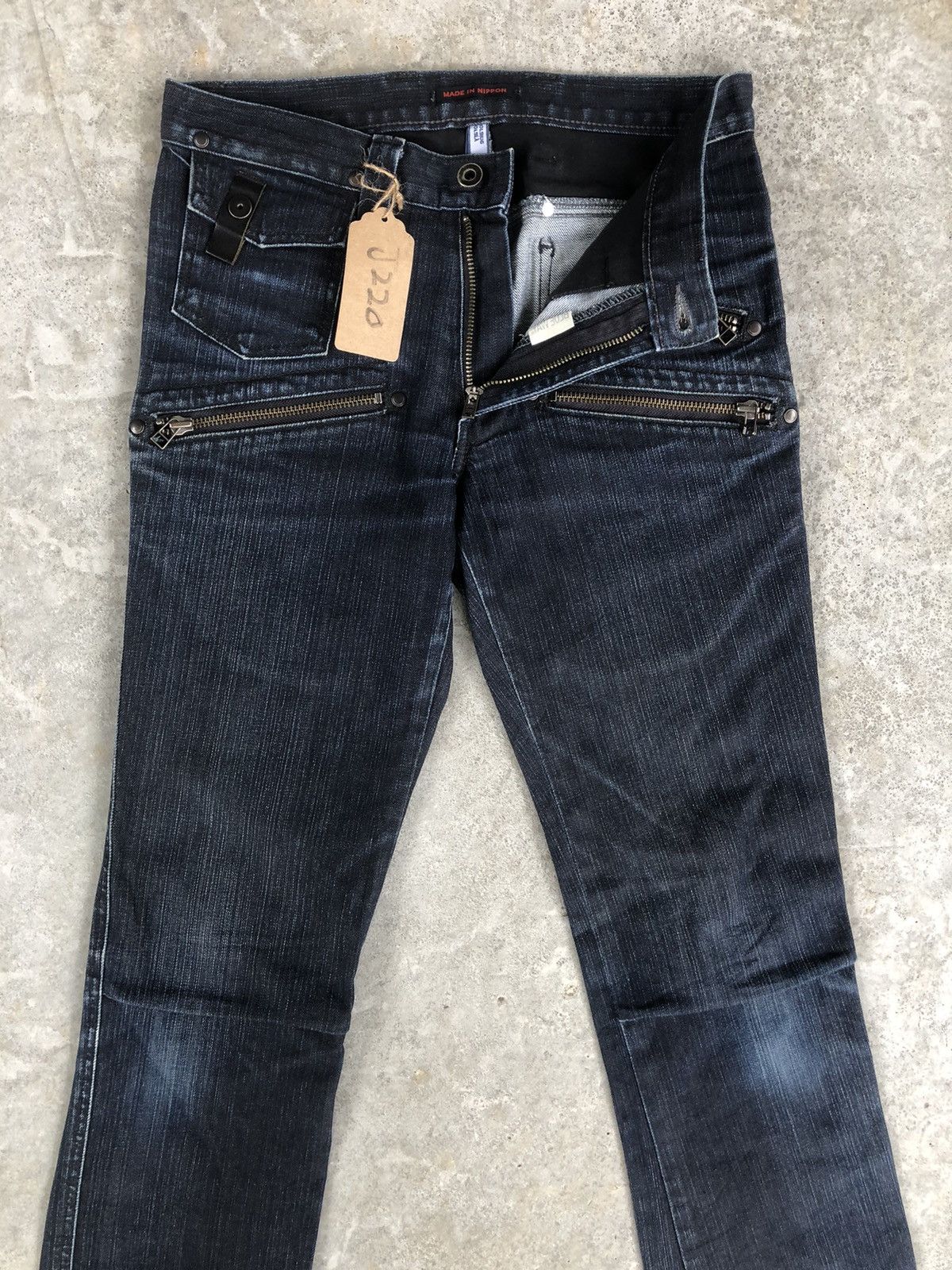 If Six Was Nine Japanese Blue Way Flared Jeans Distressed Jeans Size US 29 - 3 Thumbnail
