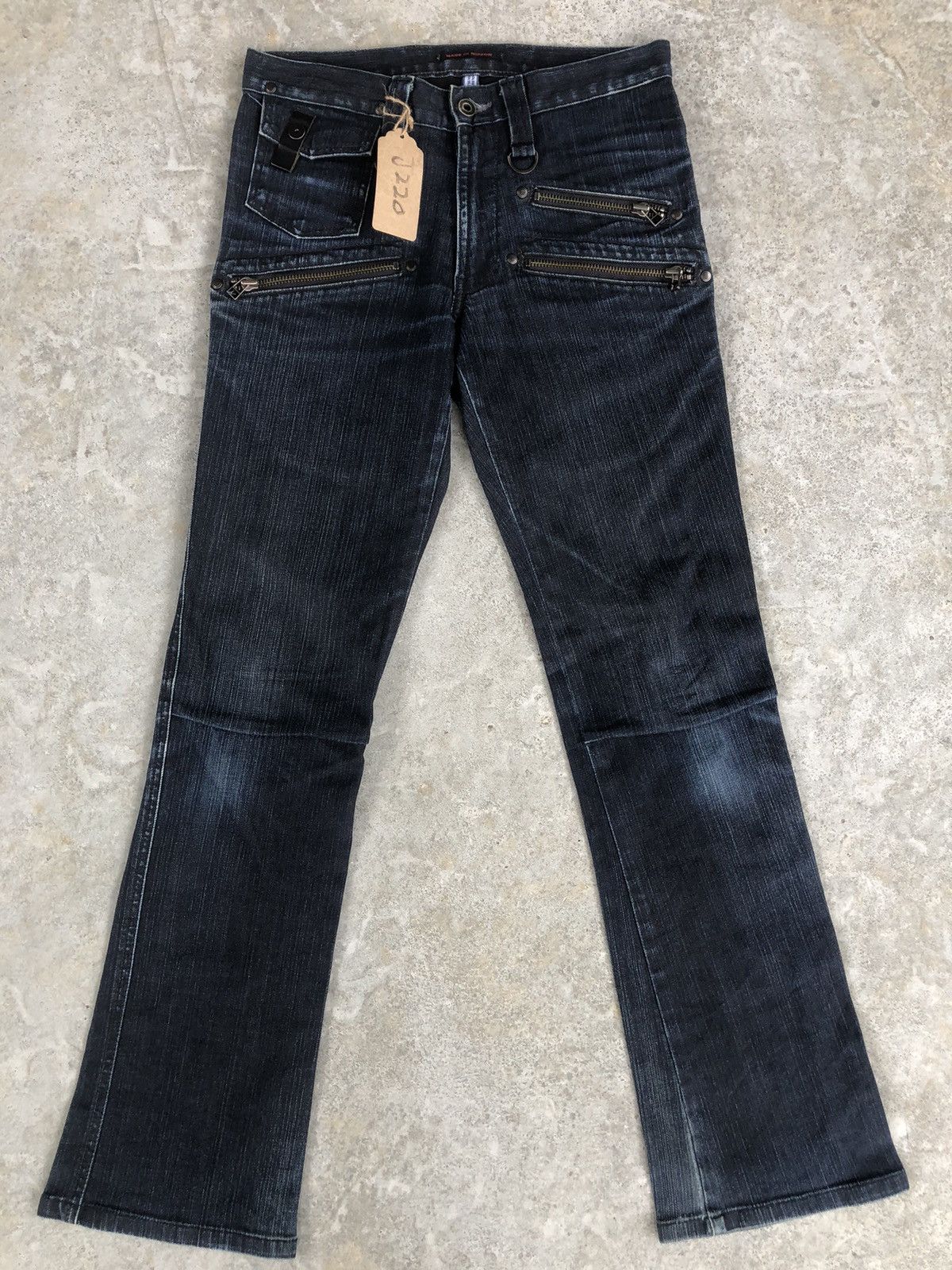 If Six Was Nine Japanese Blue Way Flared Jeans Distressed Jeans Size US 29 - 1 Thumbnail