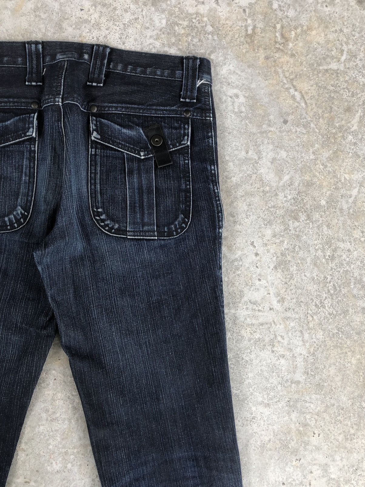 If Six Was Nine Japanese Blue Way Flared Jeans Distressed Jeans Size US 29 - 10 Thumbnail