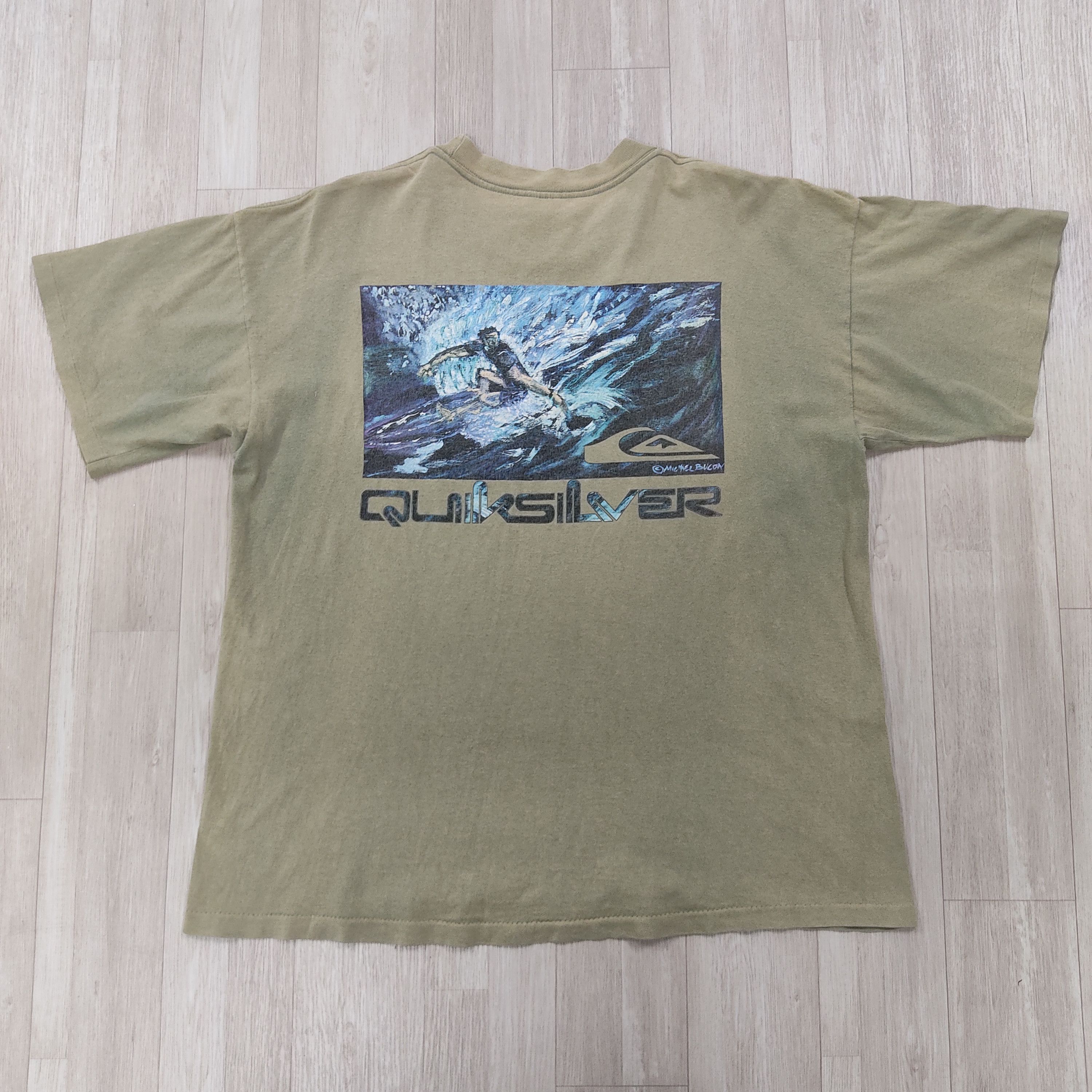 Quicksilver Vintage 90's QUICKSILVER Internationale Big Wave Surfer Tees Size US XL / EU 56 / 4 - 11 Thumbnail