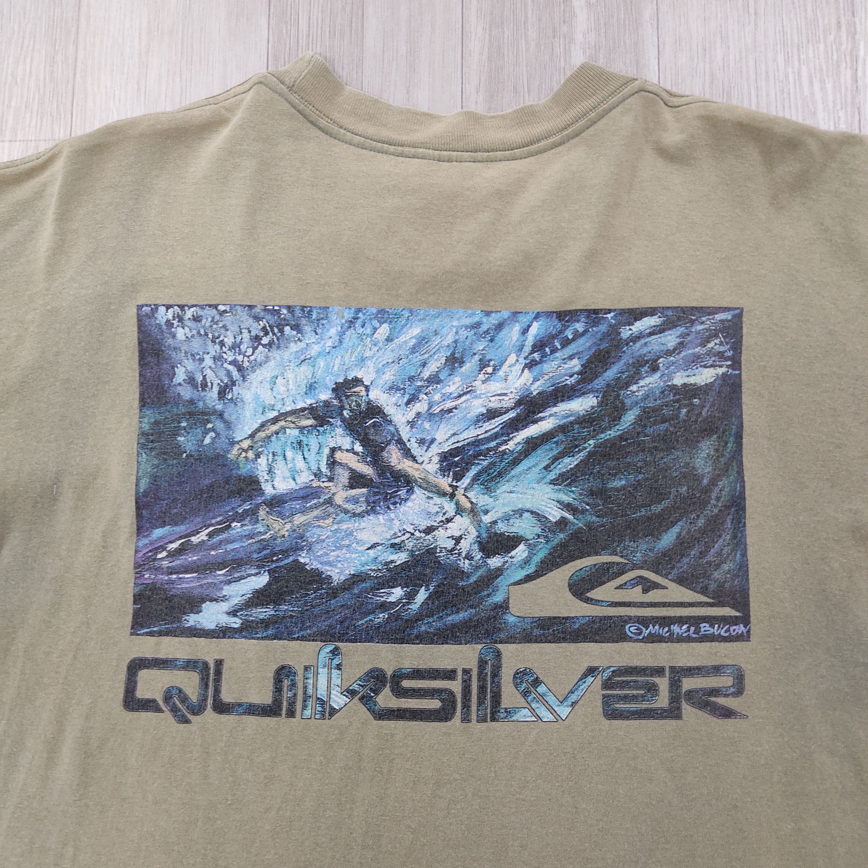 Quicksilver Vintage 90's QUICKSILVER Internationale Big Wave Surfer Tees Size US XL / EU 56 / 4 - 12 Thumbnail