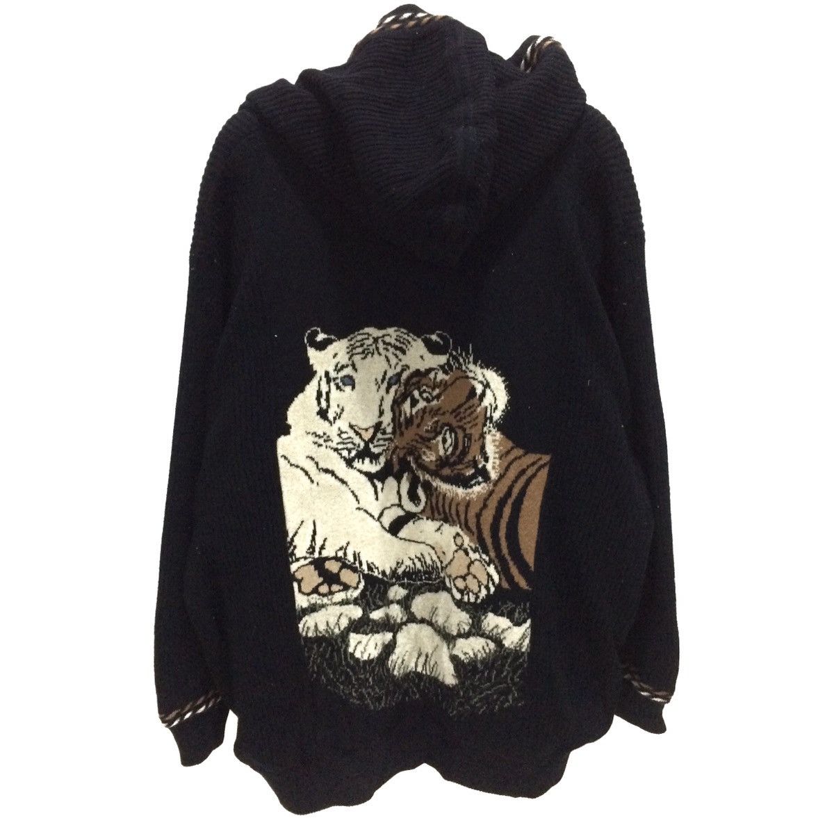 Vintage Vintage 90s Luv-Tricot Made In Italy Embroidery Tiger Knit Size US XL / EU 56 / 4 - 1 Thumbnail
