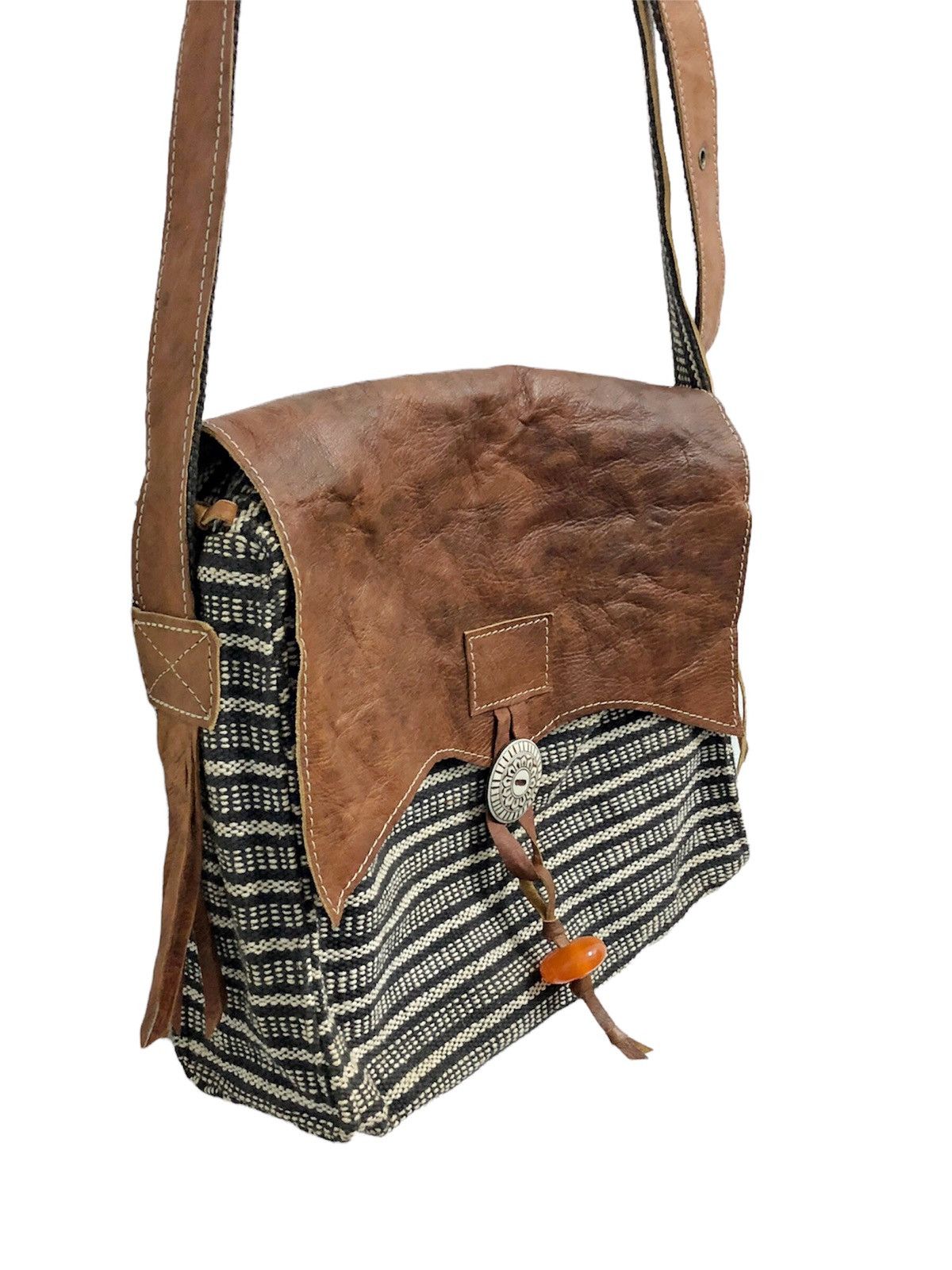 If Six Was Nine × KMRii × Le Grande Bleu (L.G.B.) Rare custom ethnic style handmade slim bag Size ONE SIZE - 14 Thumbnail
