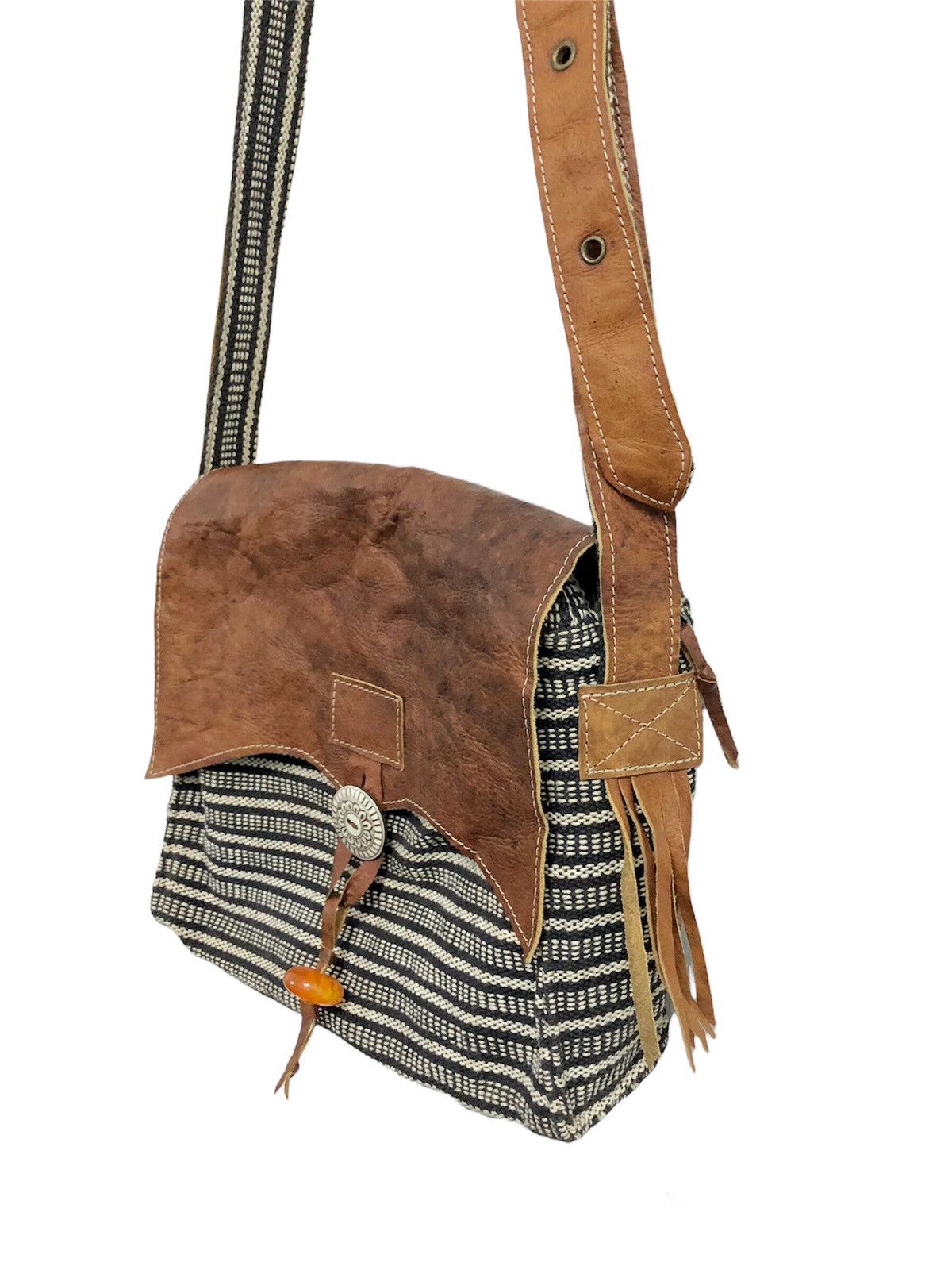 If Six Was Nine × KMRii × Le Grande Bleu (L.G.B.) Rare custom ethnic style handmade slim bag Size ONE SIZE - 15 Thumbnail