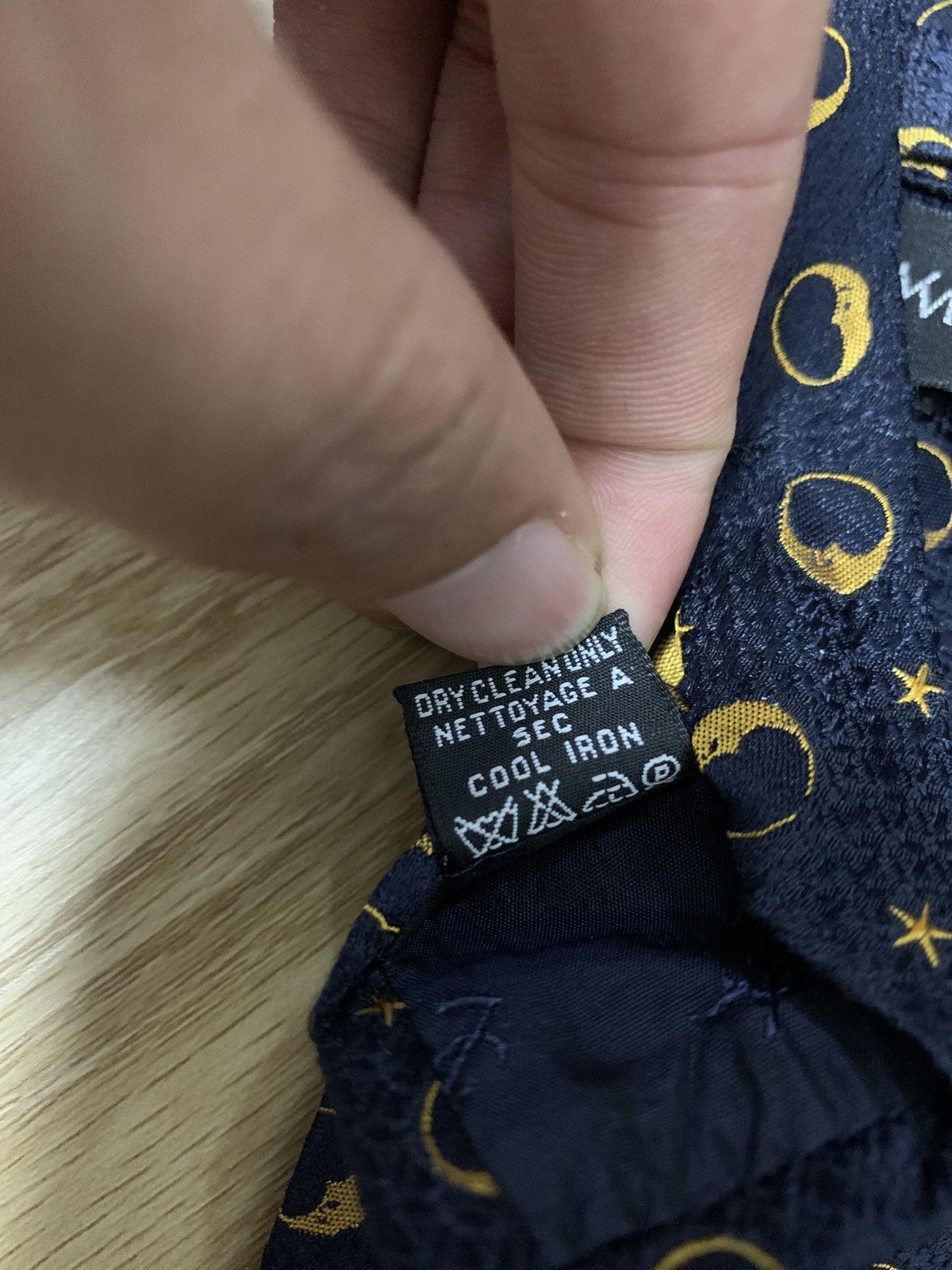 Saint Laurent Paris × Yves Saint Laurent YSL Yves Saint Laurent Moon Star Printed Desing Tie Size ONE SIZE - 8 Thumbnail