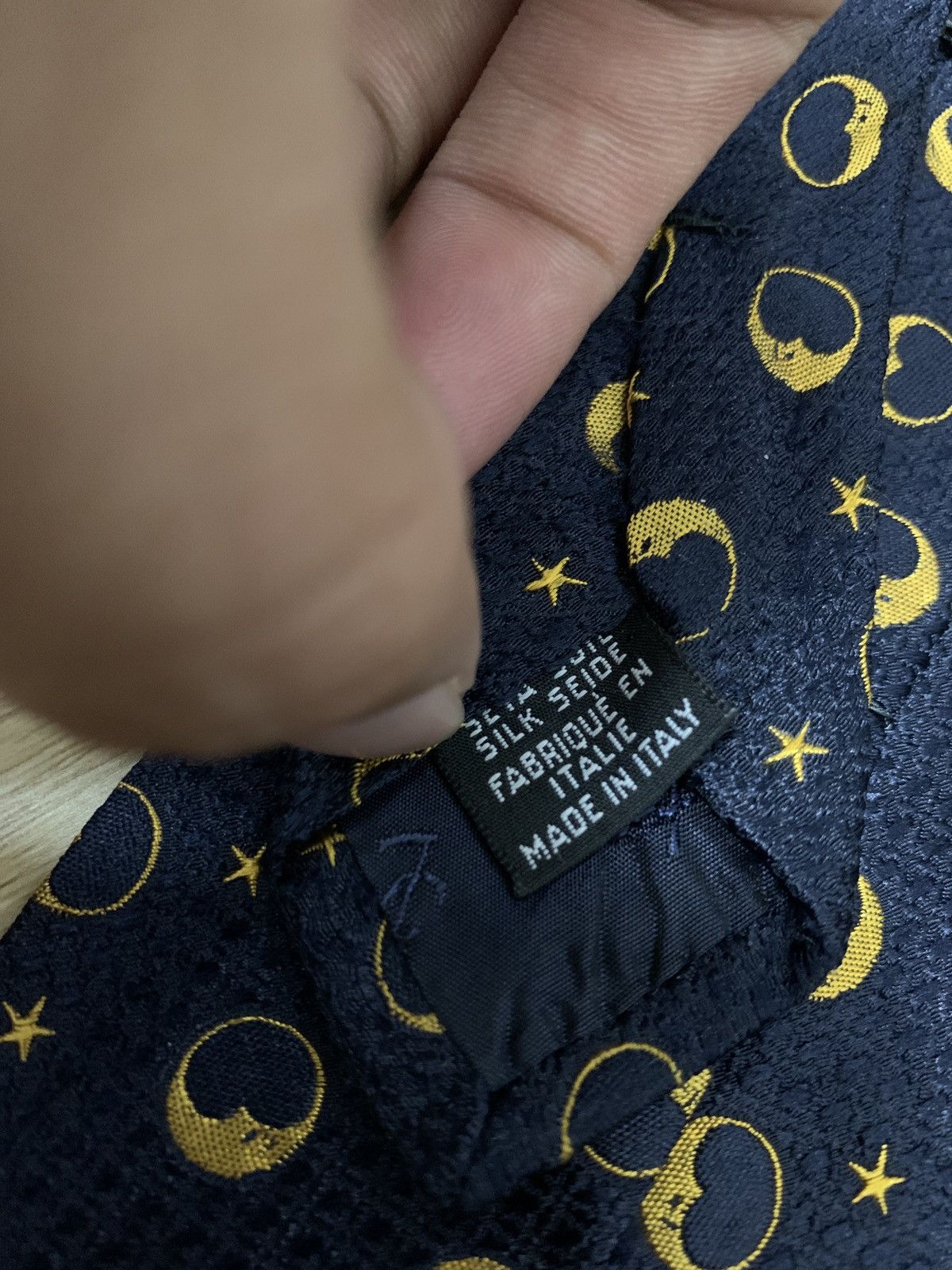Saint Laurent Paris × Yves Saint Laurent YSL Yves Saint Laurent Moon Star Printed Desing Tie Size ONE SIZE - 7 Thumbnail