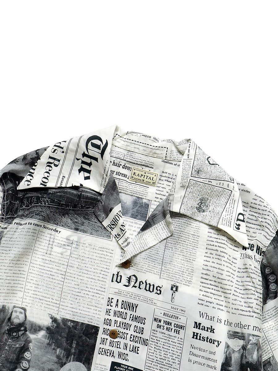 Kapital Kapital Silk rayon gypsy news paper open collar shirt Size US M / EU 48-50 / 2 - 3 Thumbnail