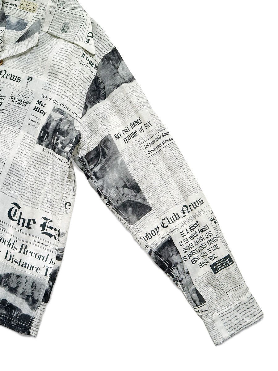 Kapital Kapital Silk rayon gypsy news paper open collar shirt Size US L / EU 52-54 / 3 - 5 Thumbnail